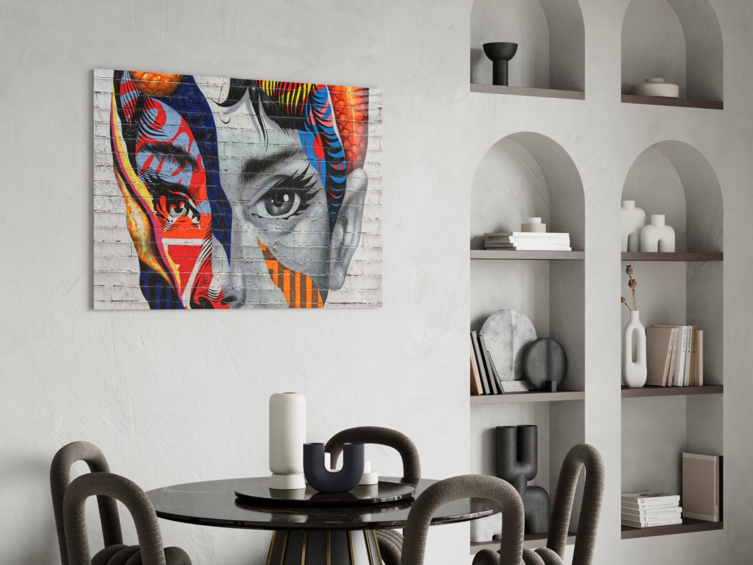 Timeless Silver-Screen Elegance Glass Art