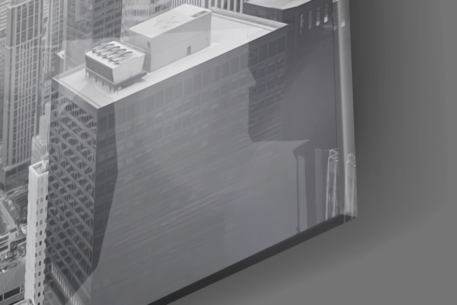 Black And White Skyline Wanderlust Glass Wall Art