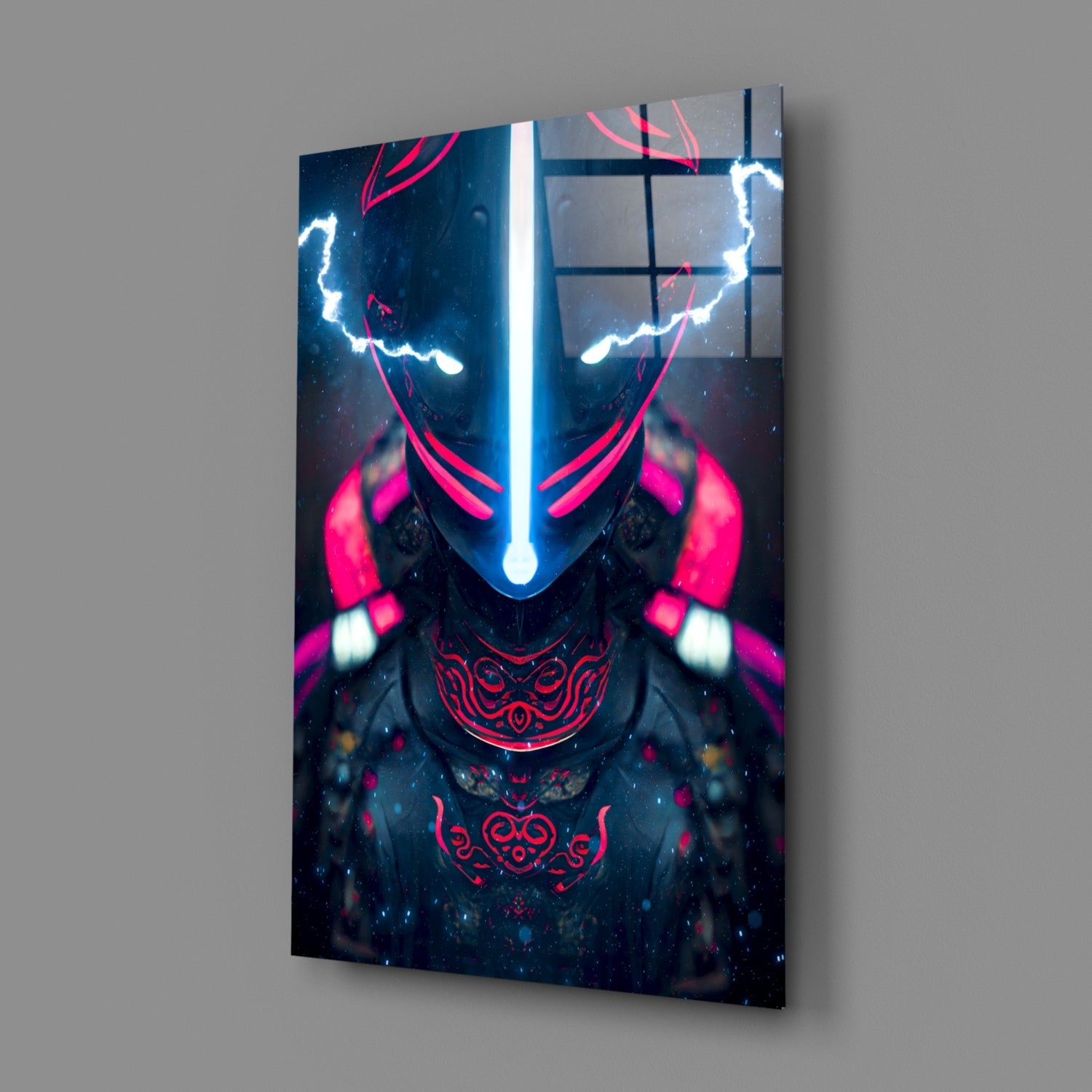 Thunder Fighter Glass Wall Art || Designer Collection