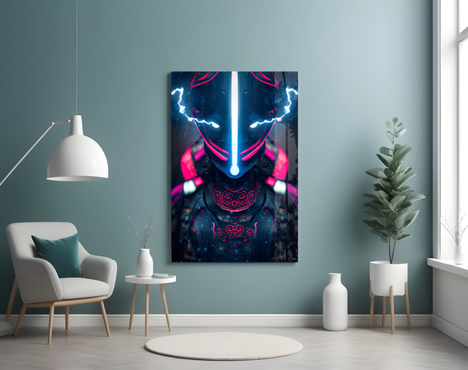 Thunder Fighter Glass Wall Art || Designer Collection