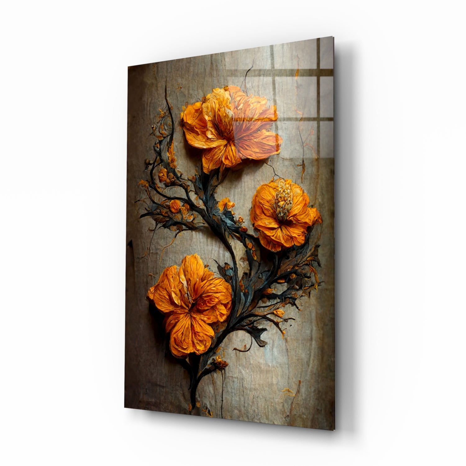 Timeless Flowers Glass Art || Designer Collection