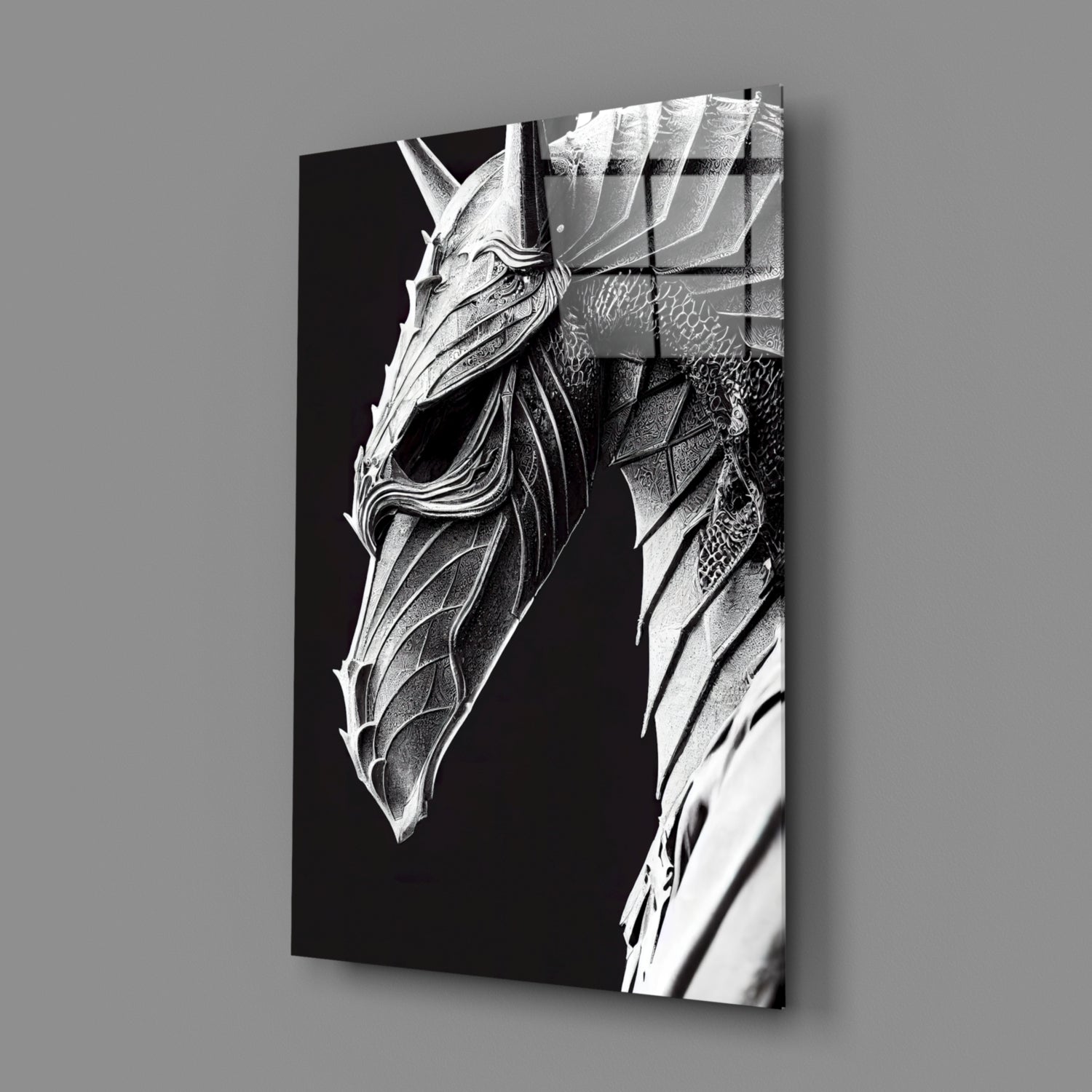 Iron Dragon Glass Art || Designer Collection