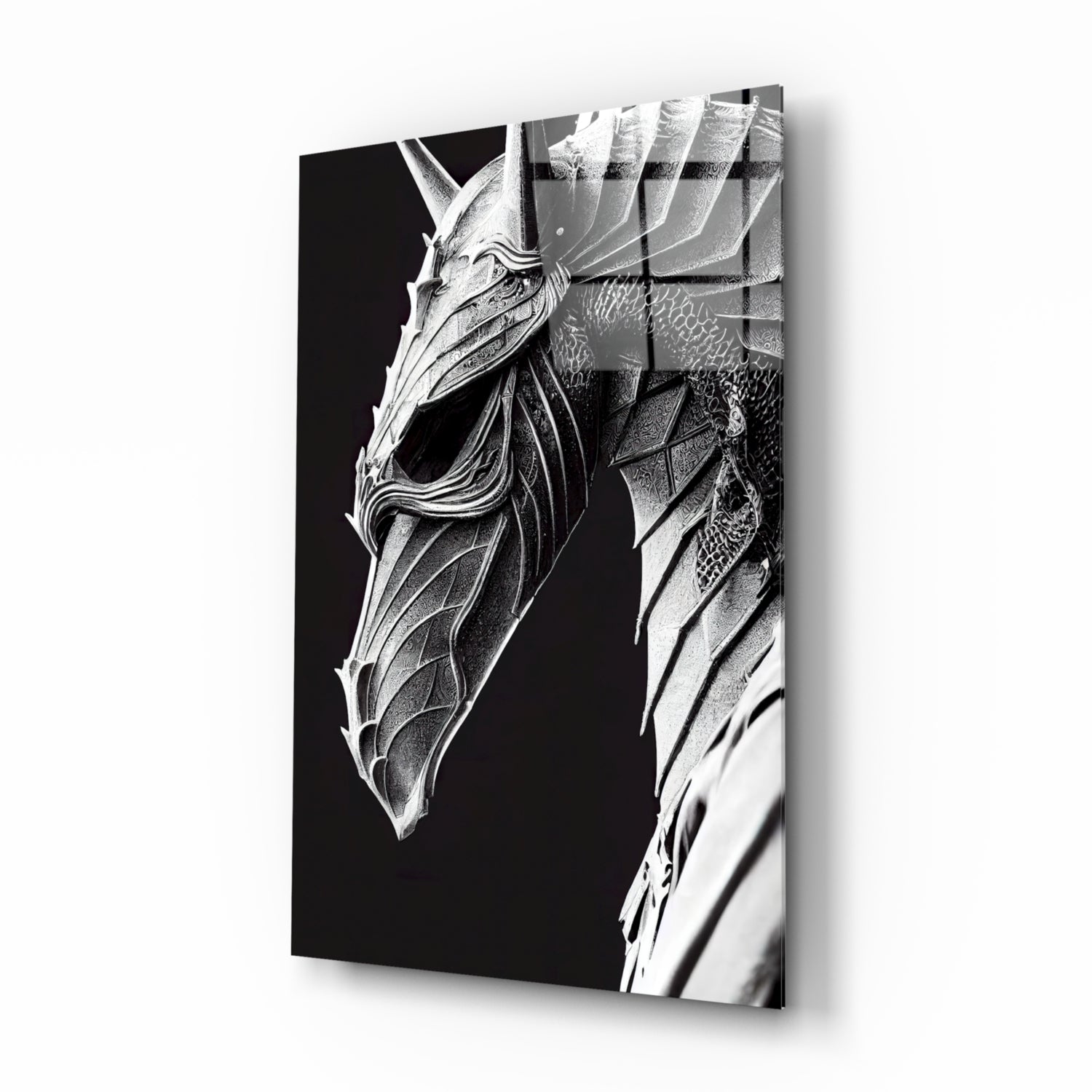 Iron Dragon Glass Art || Designer Collection