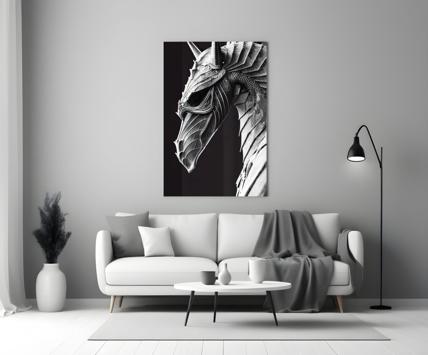 Iron Dragon Glass Art || Designer Collection