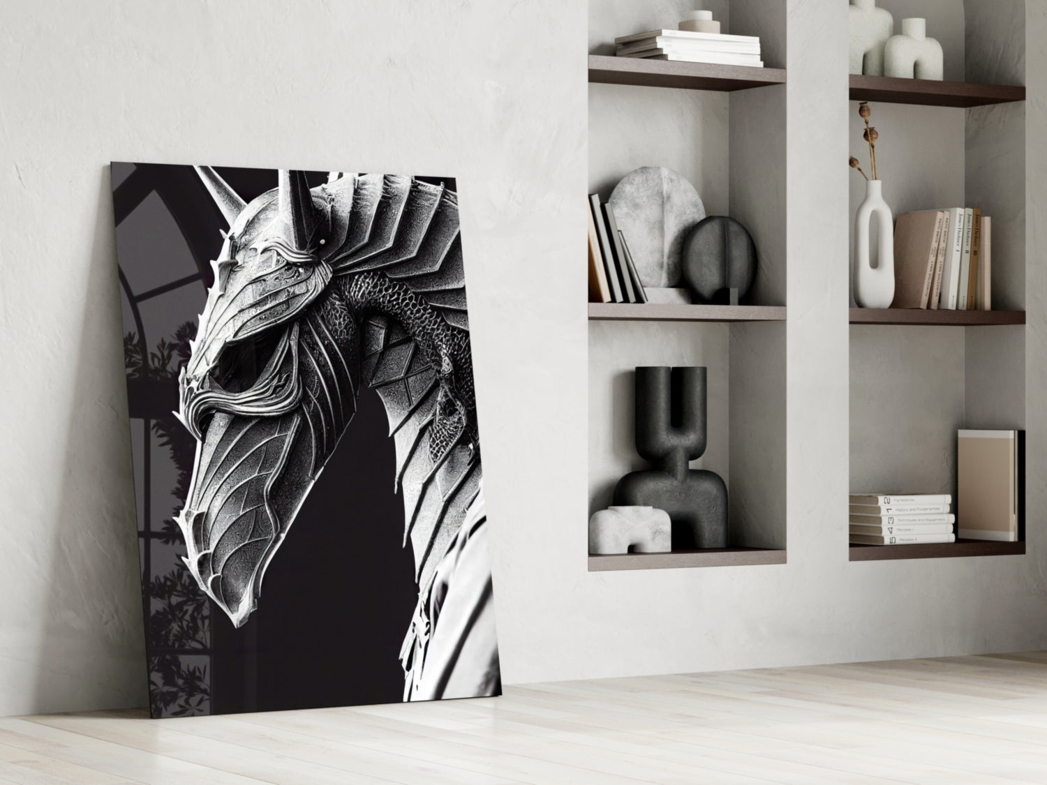 Iron Dragon Glass Art || Designer Collection