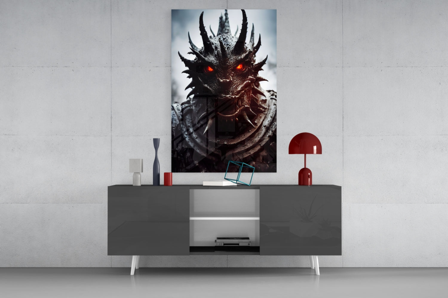 The Beast Glass Wall Art || Designer Collection