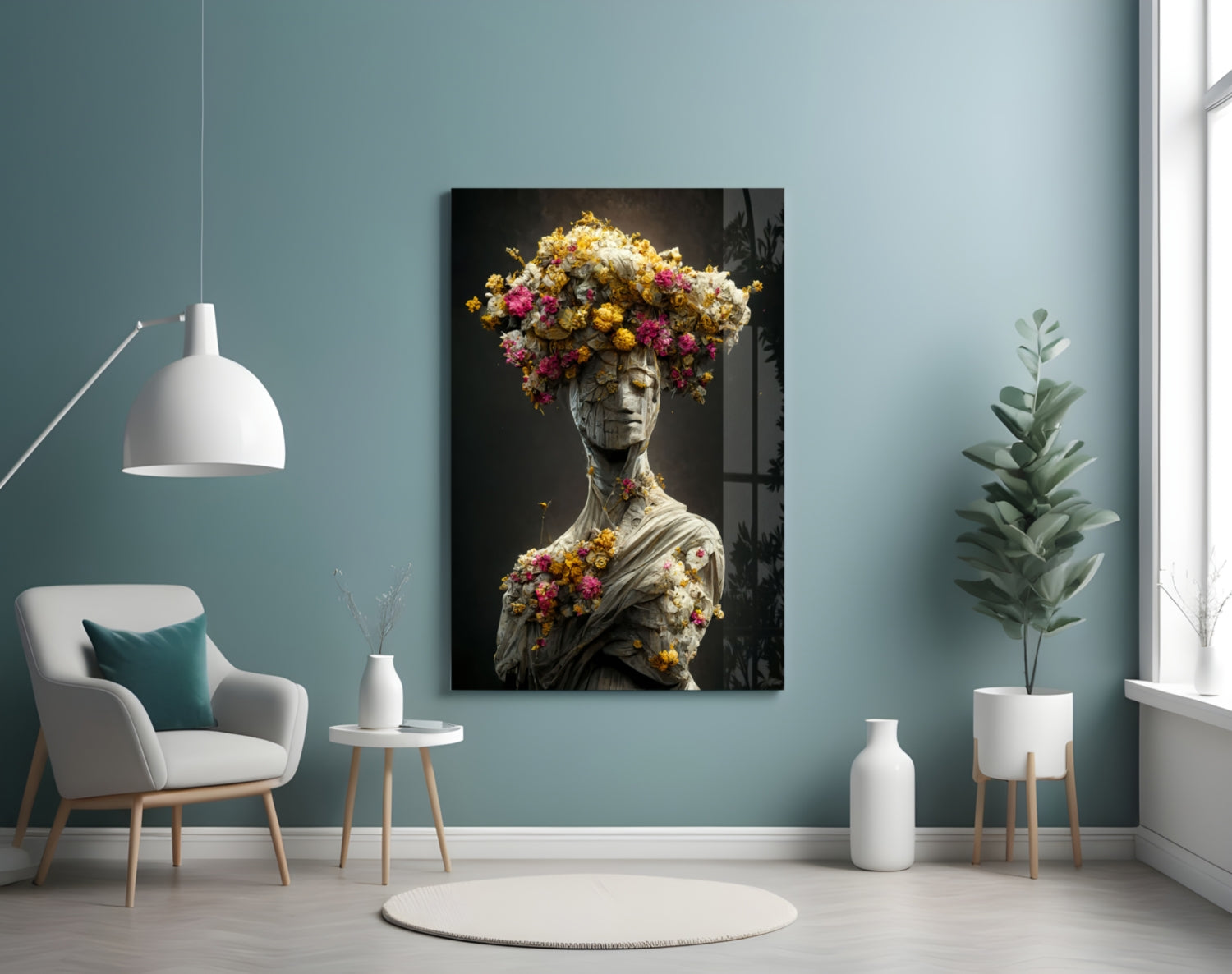 Abandoned Statue Glass Art || Designer Collection