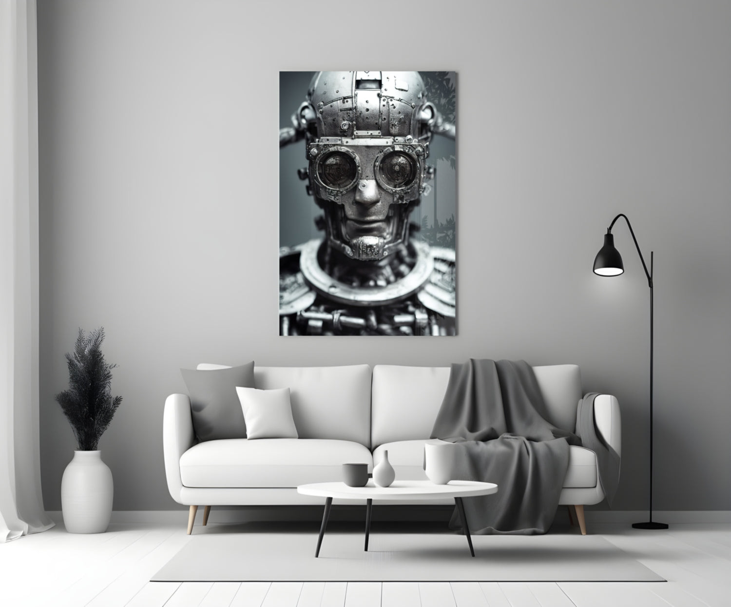 Humachine" Glass Wall Art || Designer Collection