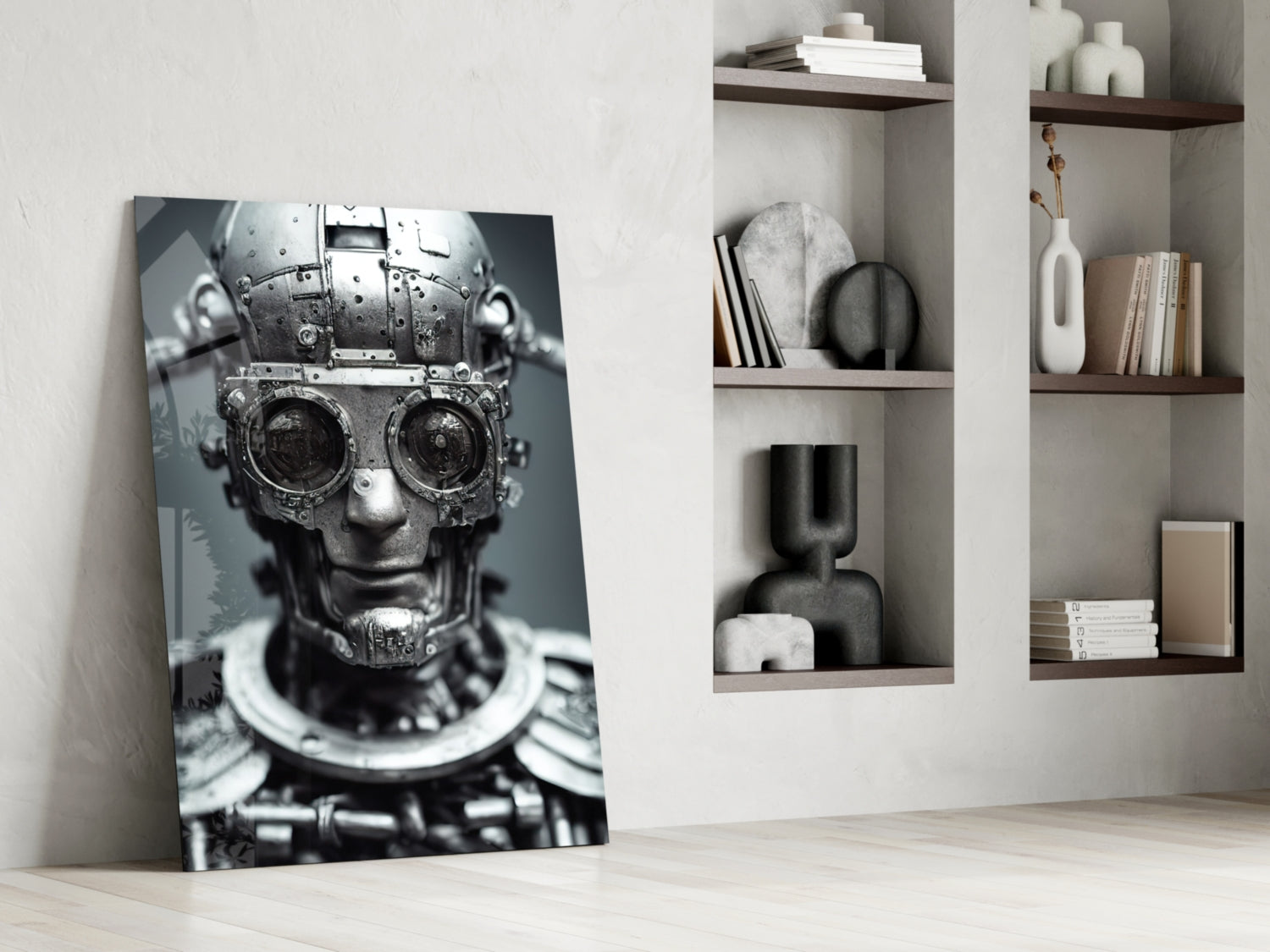 Humachine" Glass Wall Art || Designer Collection