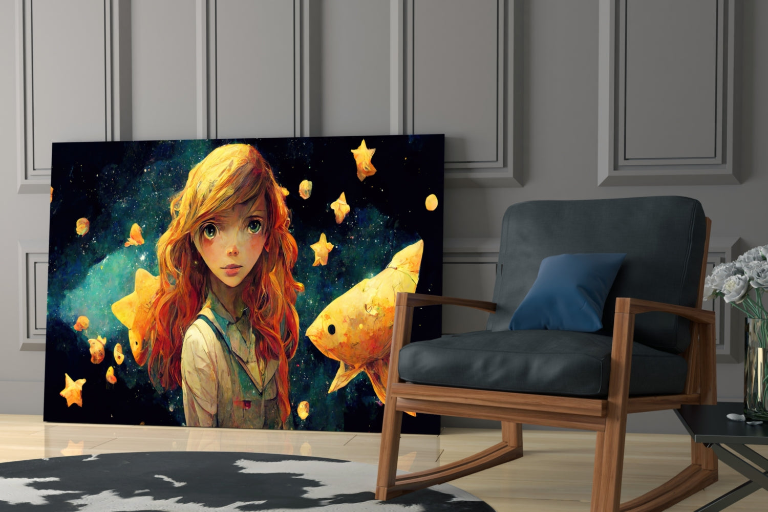 Space Aquarium Glass Wall Art || Designer Collection