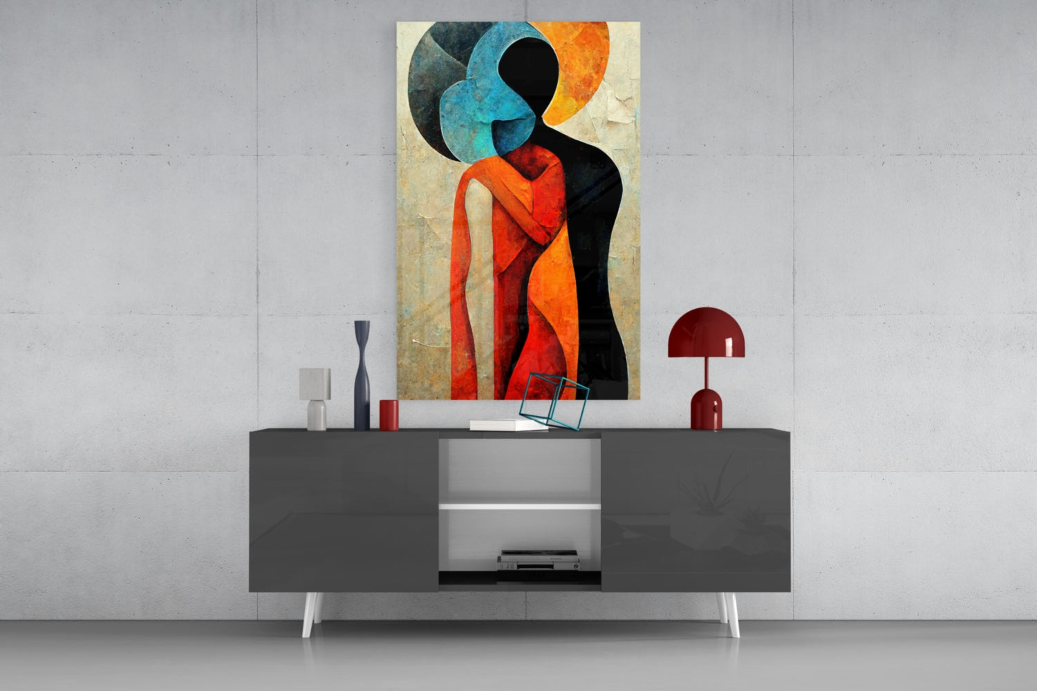 Hug Glass Wall Art || Designer Collection