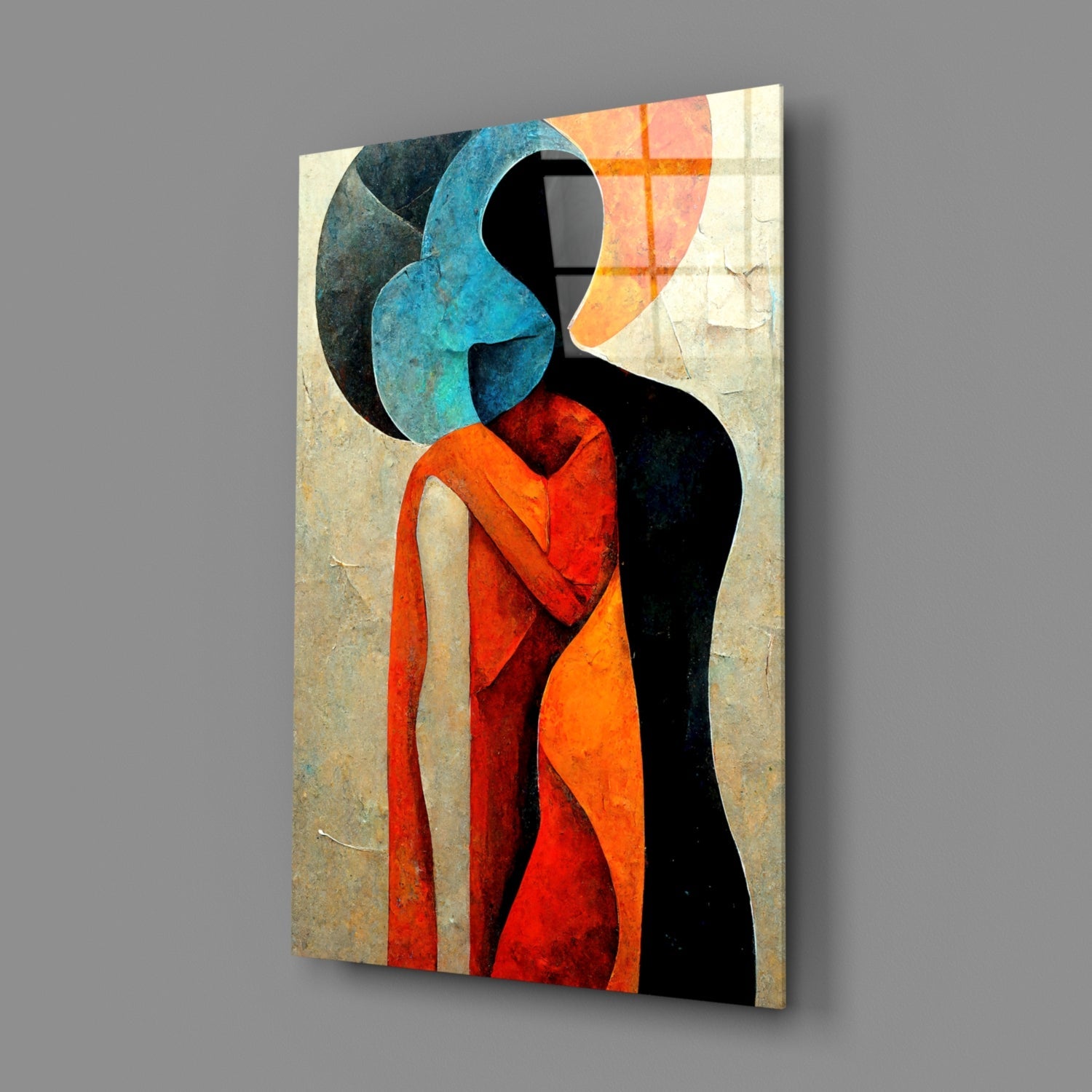Hug Glass Wall Art || Designer Collection