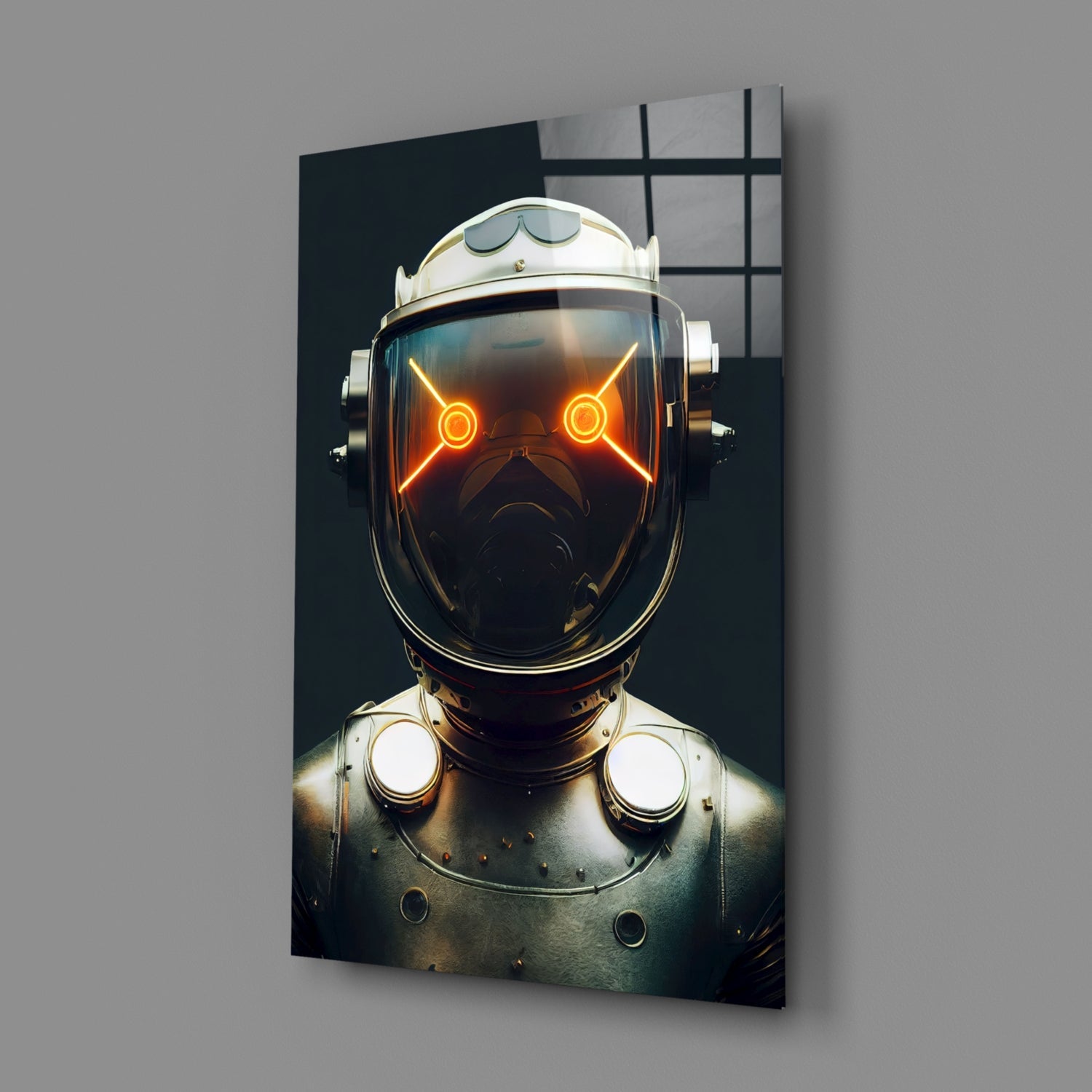 Robotic View Glass Wall Art || Designer Collection