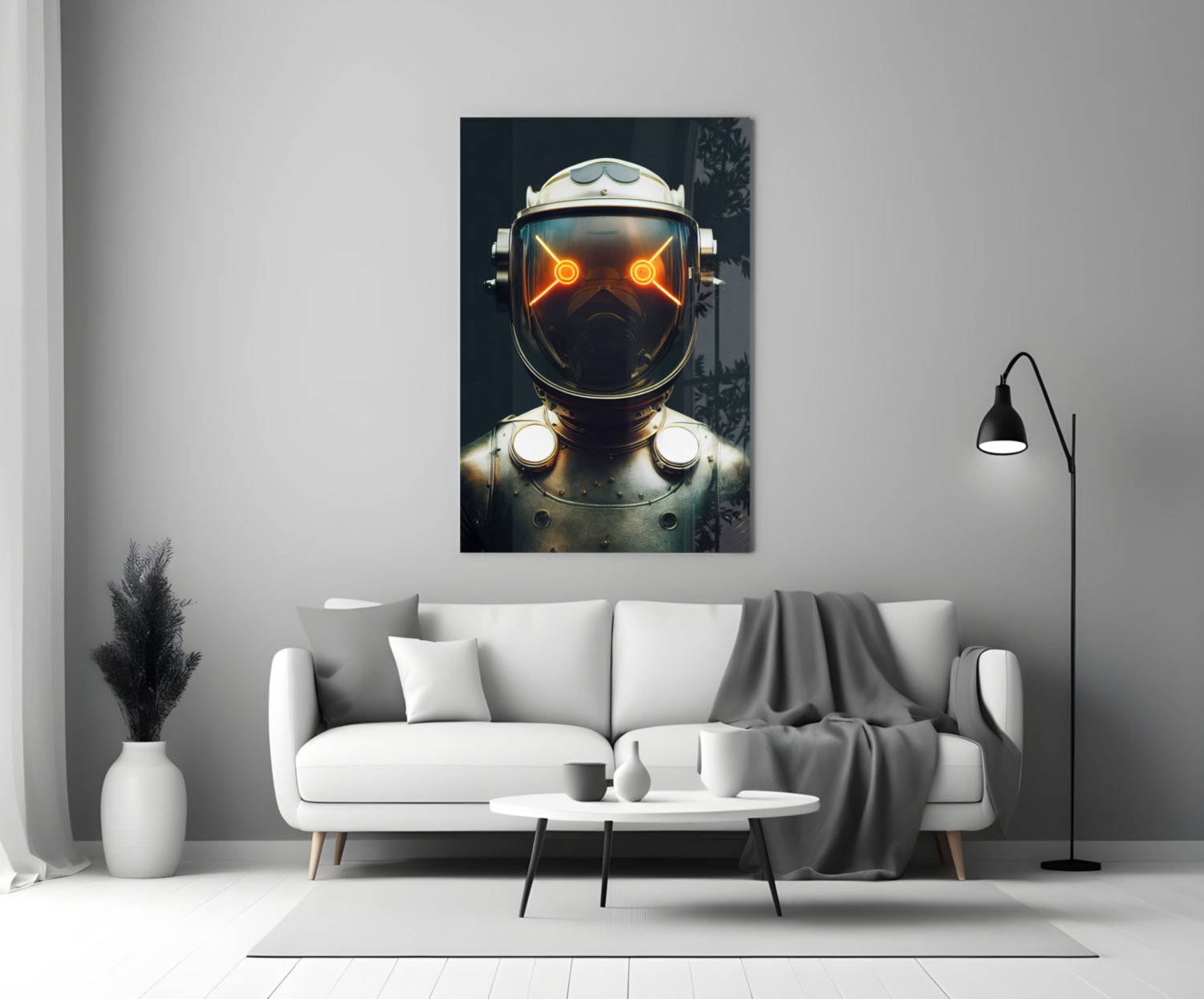 Robotic View Glass Wall Art || Designer Collection