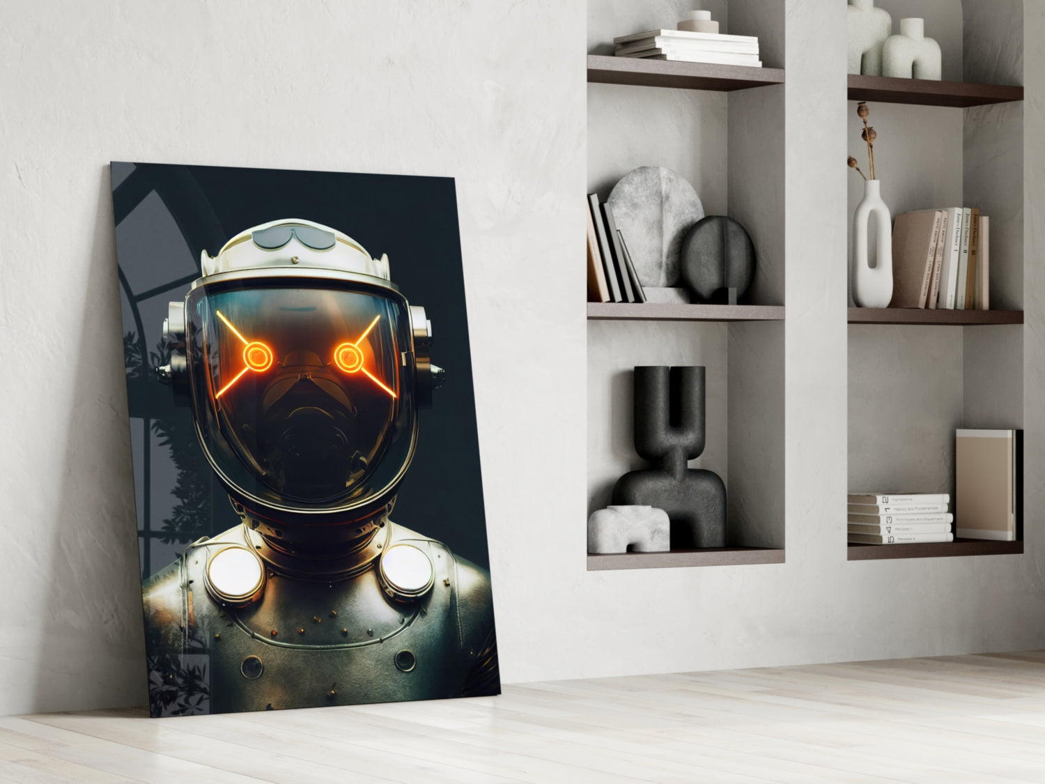 Robotic View Glass Wall Art || Designer Collection