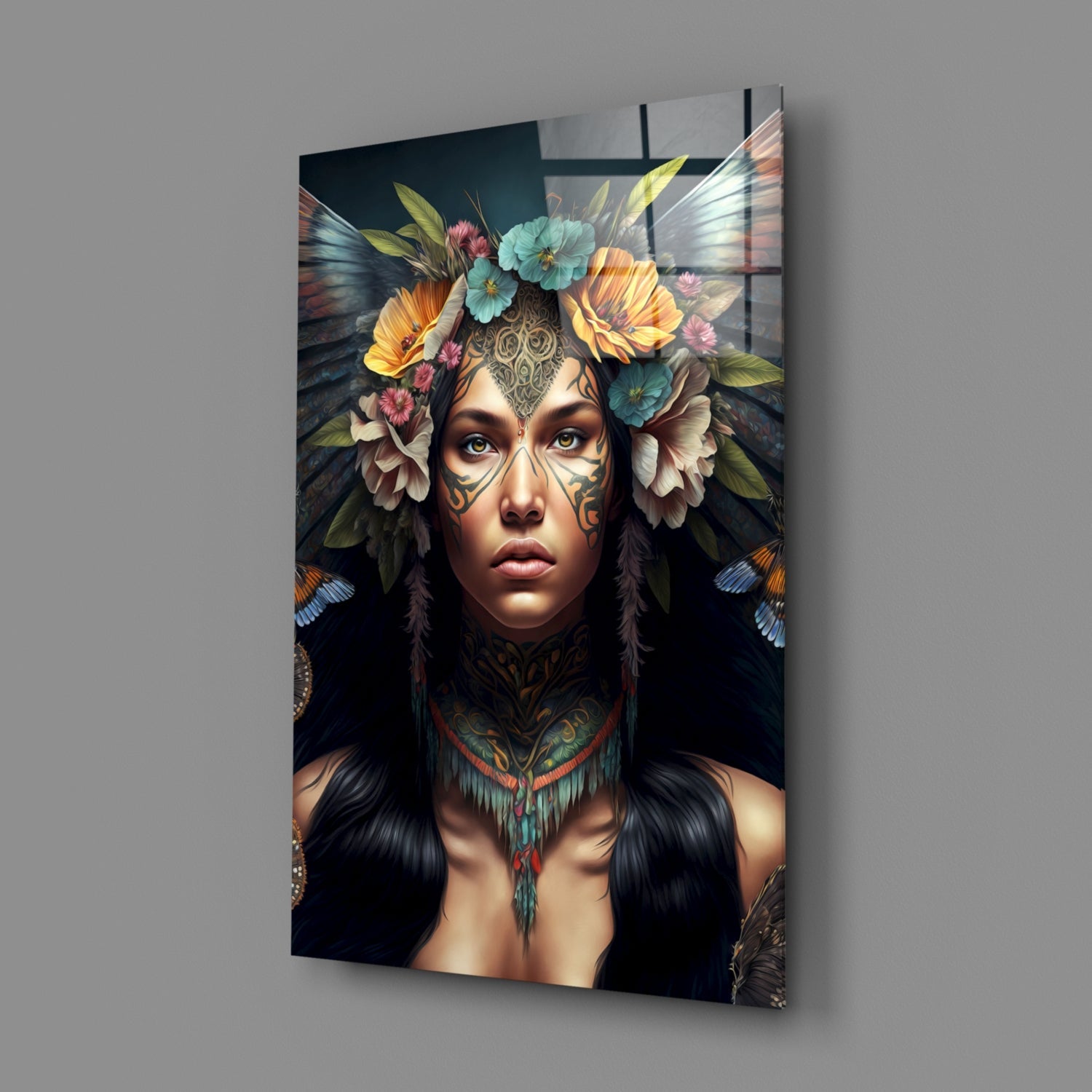 Warrior Beautiful Glass Wall Art || Designers Collection