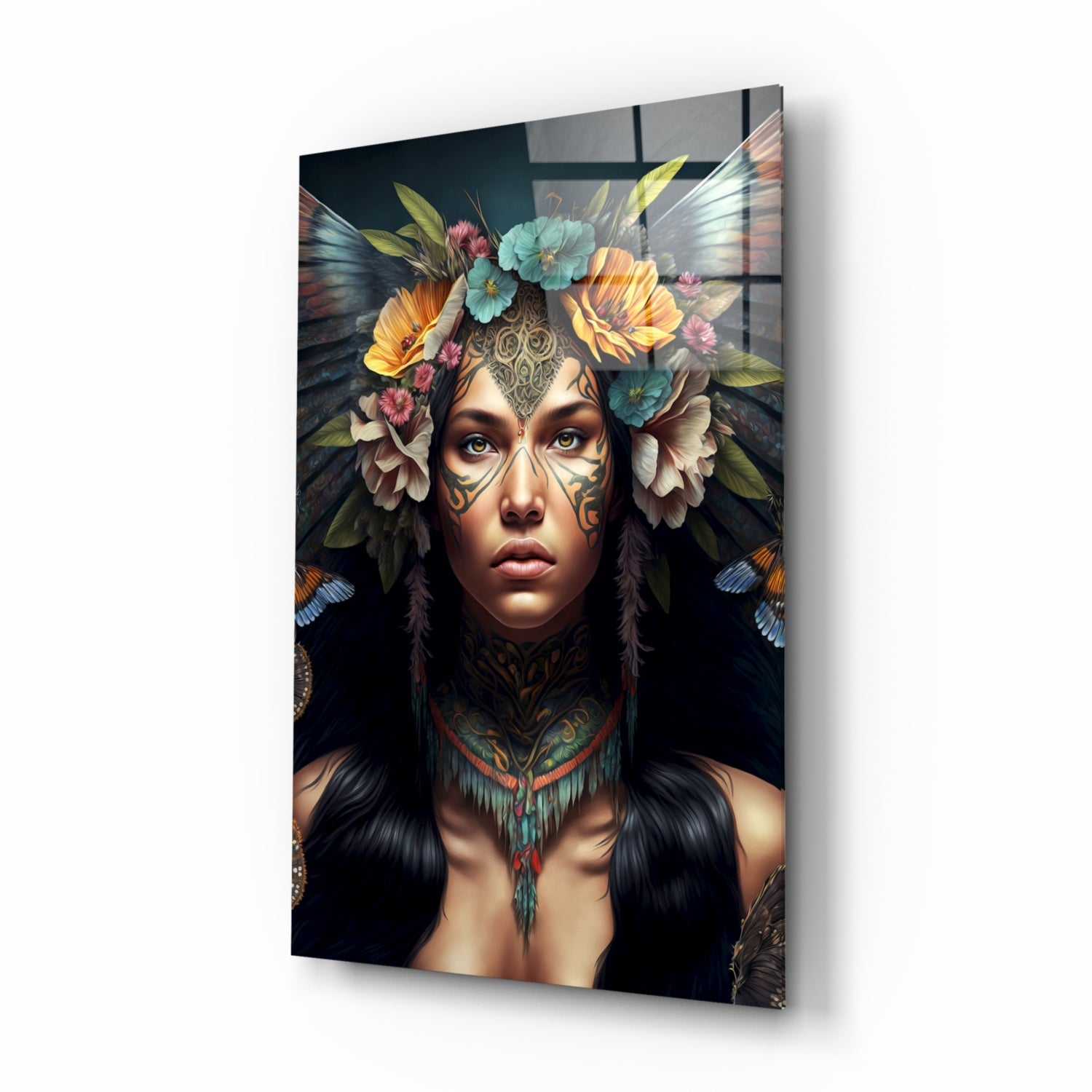 Warrior Beautiful Glass Wall Art || Designers Collection