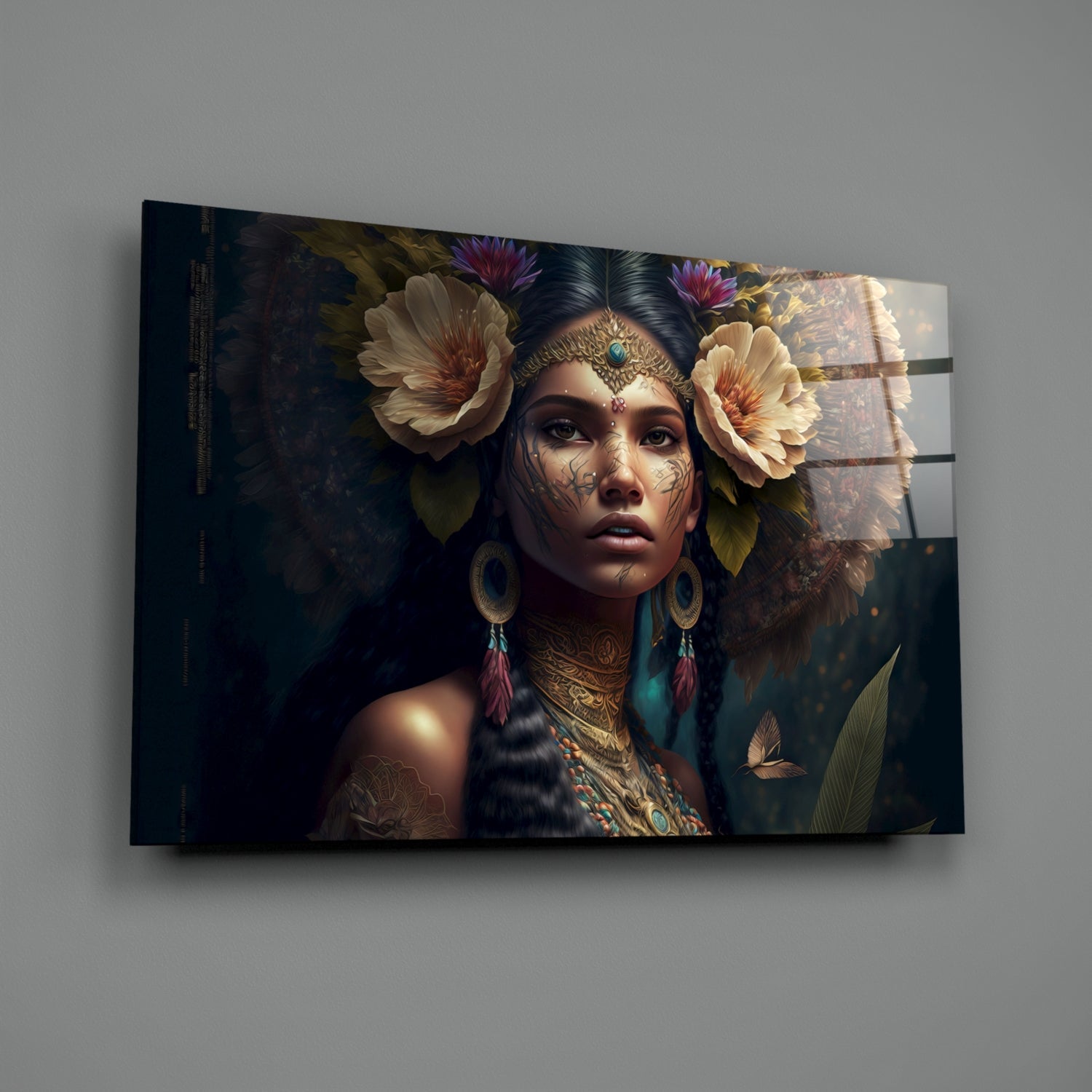 Flower Master Glass Wall Art || Designer Collection