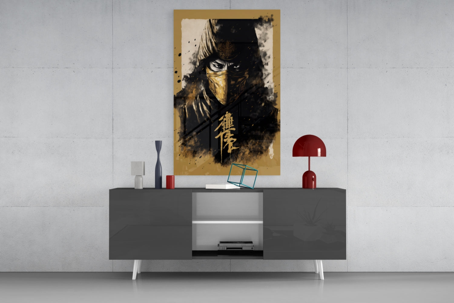 Master Fighter Glass Wall Art || Designer Collection
