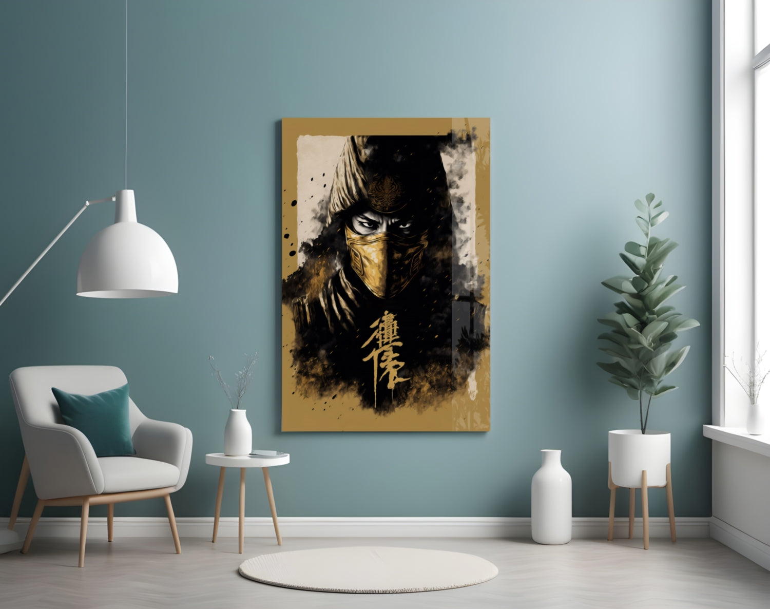 Master Fighter Glass Wall Art || Designer Collection