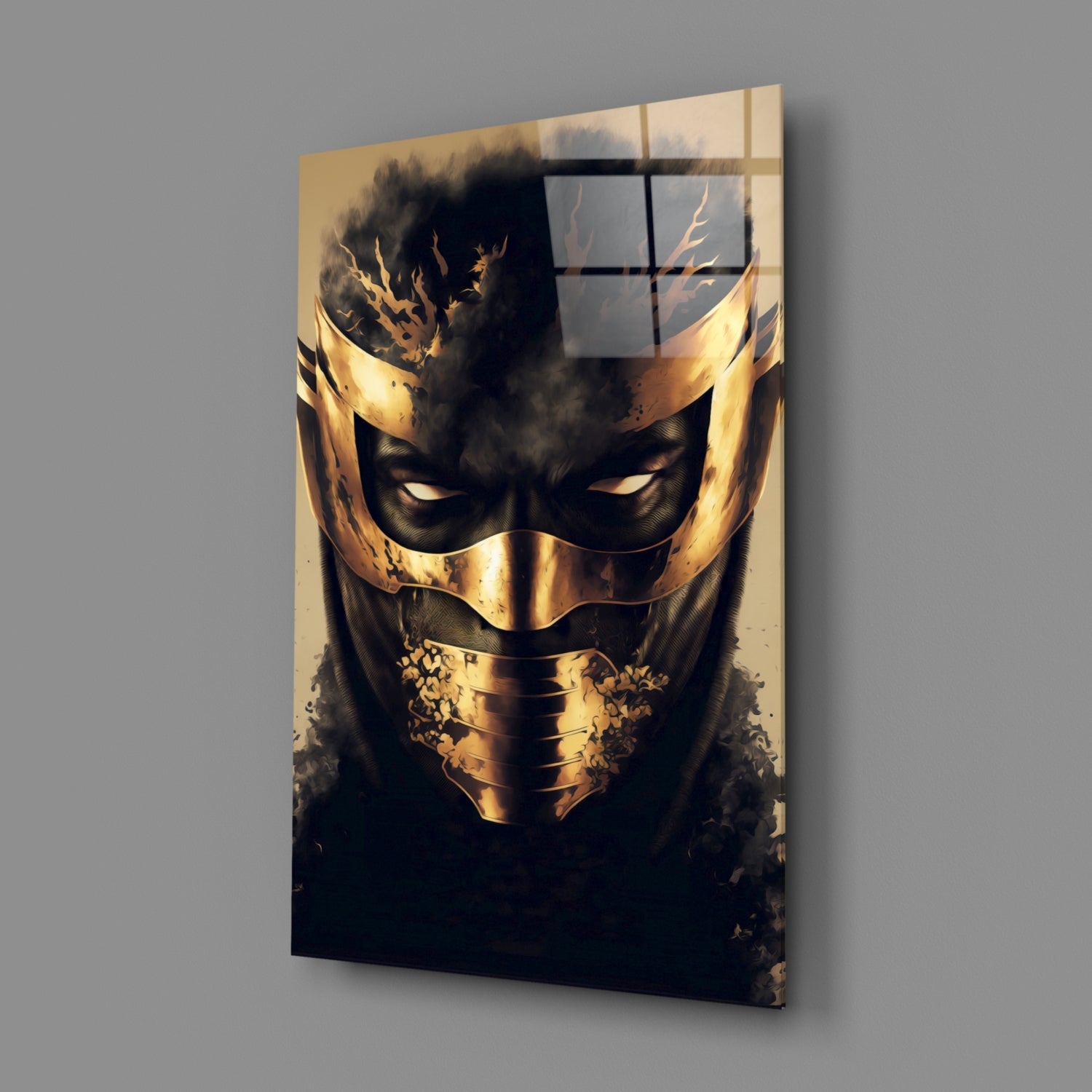 Masked Horror Glass Wall Art || Designer Collection
