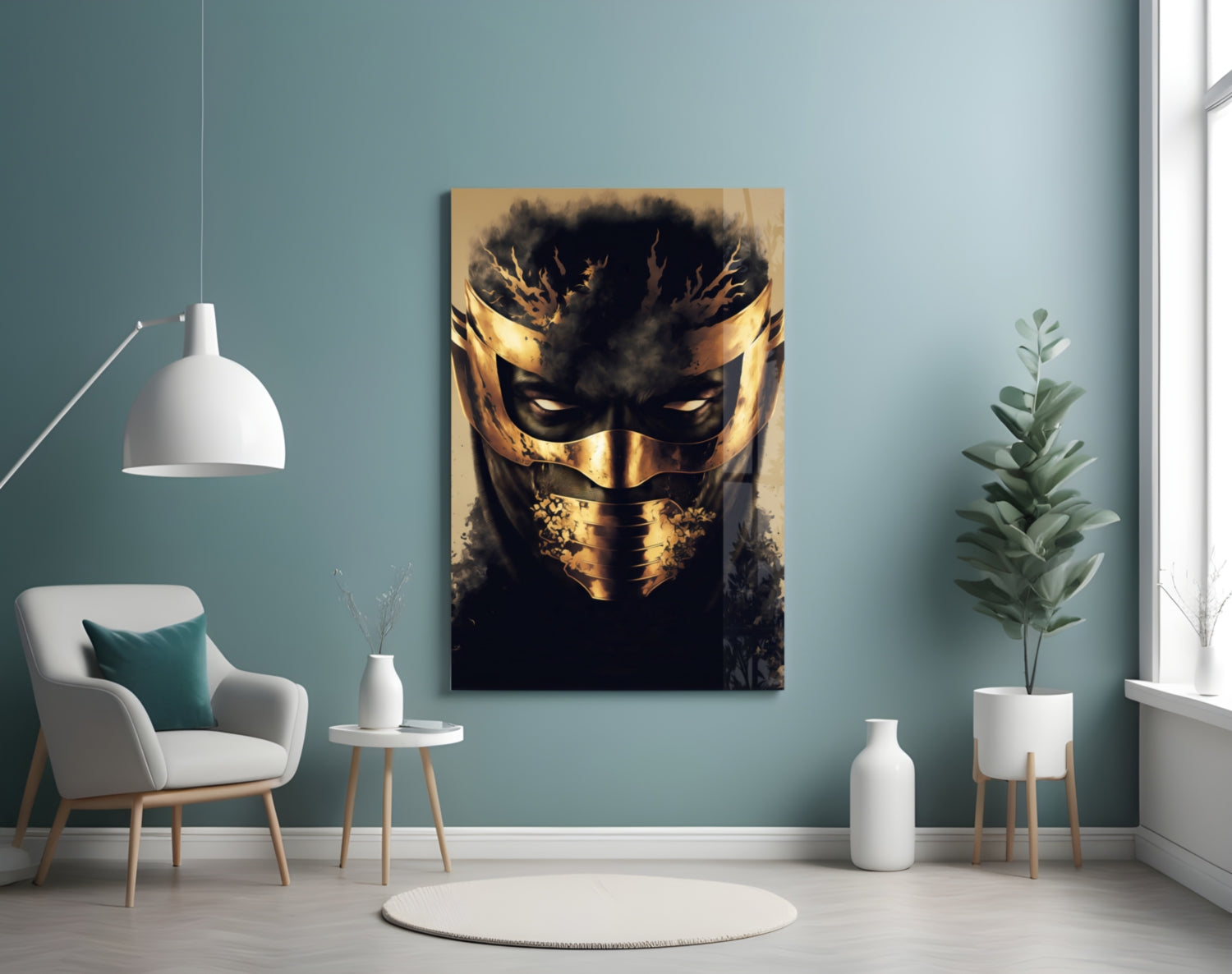 Masked Horror Glass Wall Art || Designer Collection