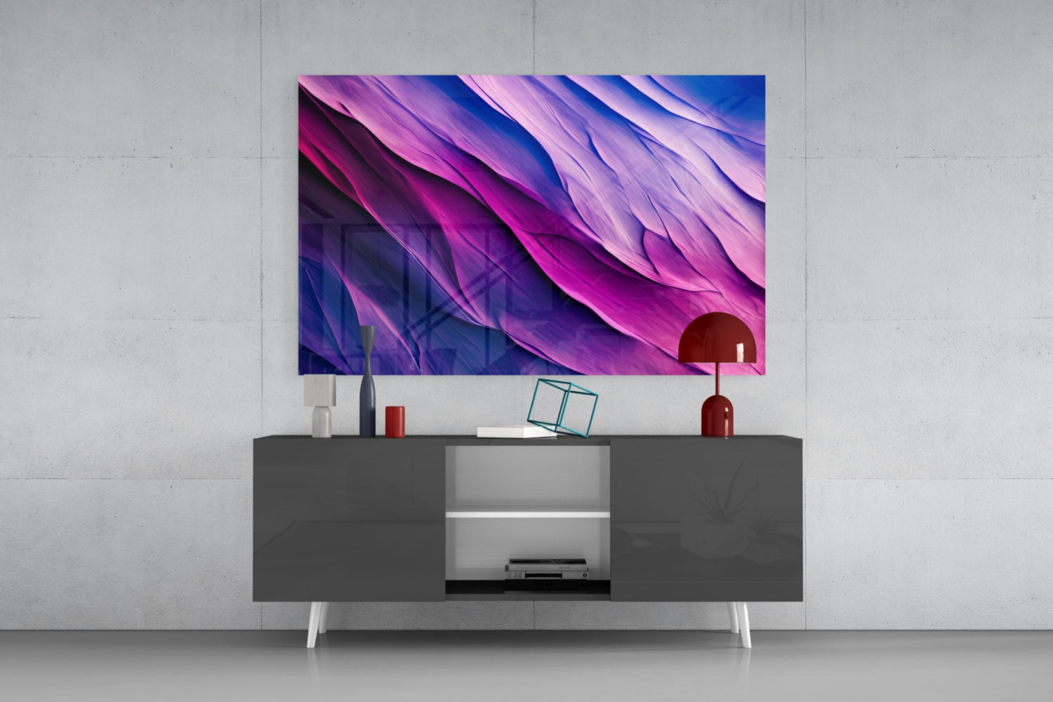 Purple Dance Glass Wall Art || Designer Collection