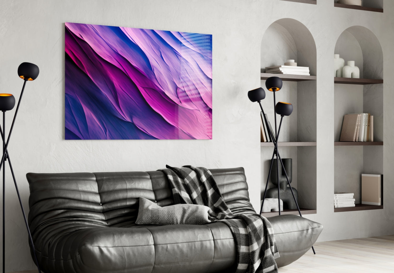 Purple Dance Glass Wall Art || Designer Collection