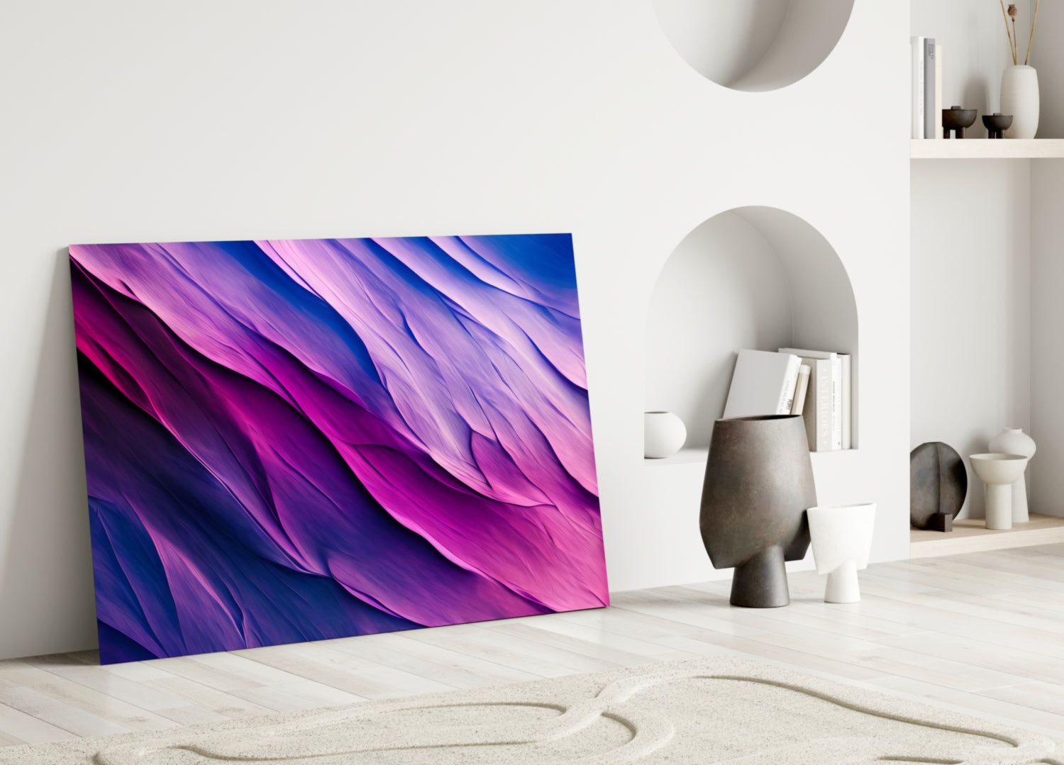 Purple Dance Glass Wall Art || Designer Collection