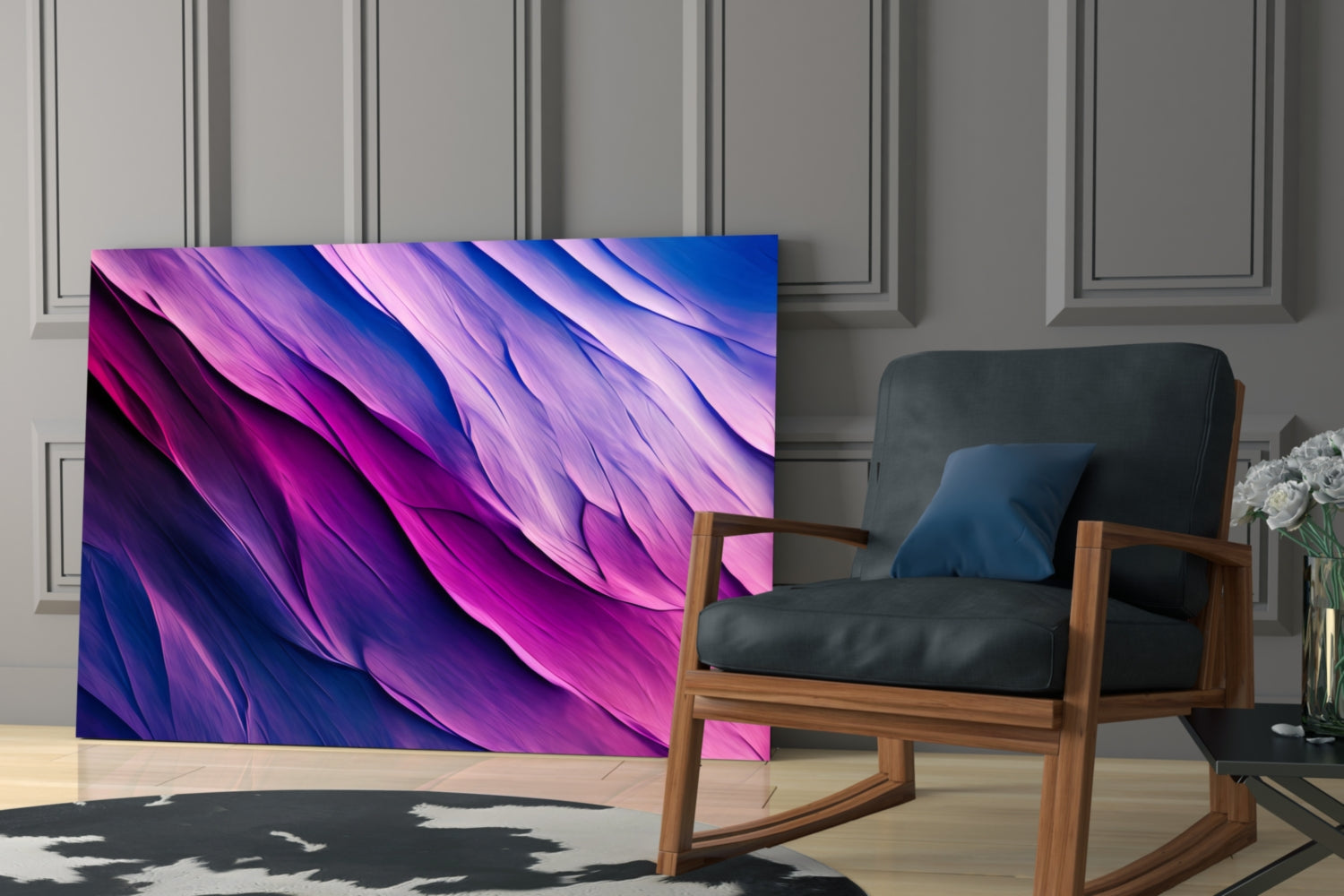 Purple Dance Glass Wall Art || Designer Collection