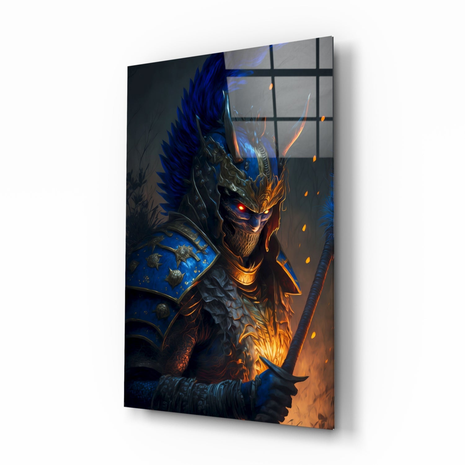 Master Warrior Glass Wall Art || Designer Collection