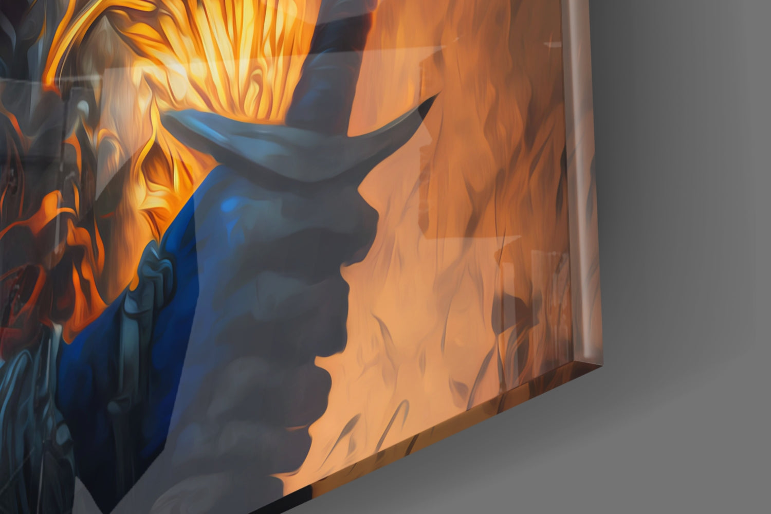 Master Warrior Glass Wall Art || Designer Collection