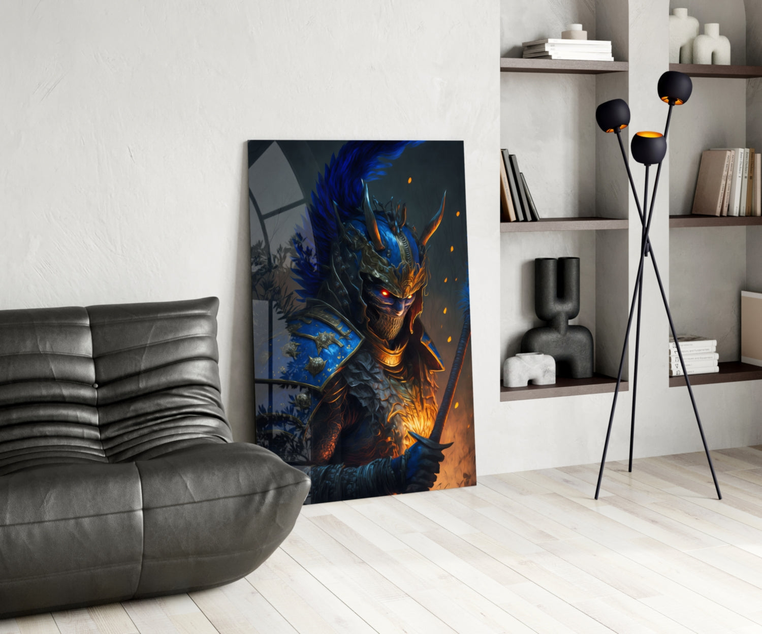 Master Warrior Glass Wall Art || Designer Collection
