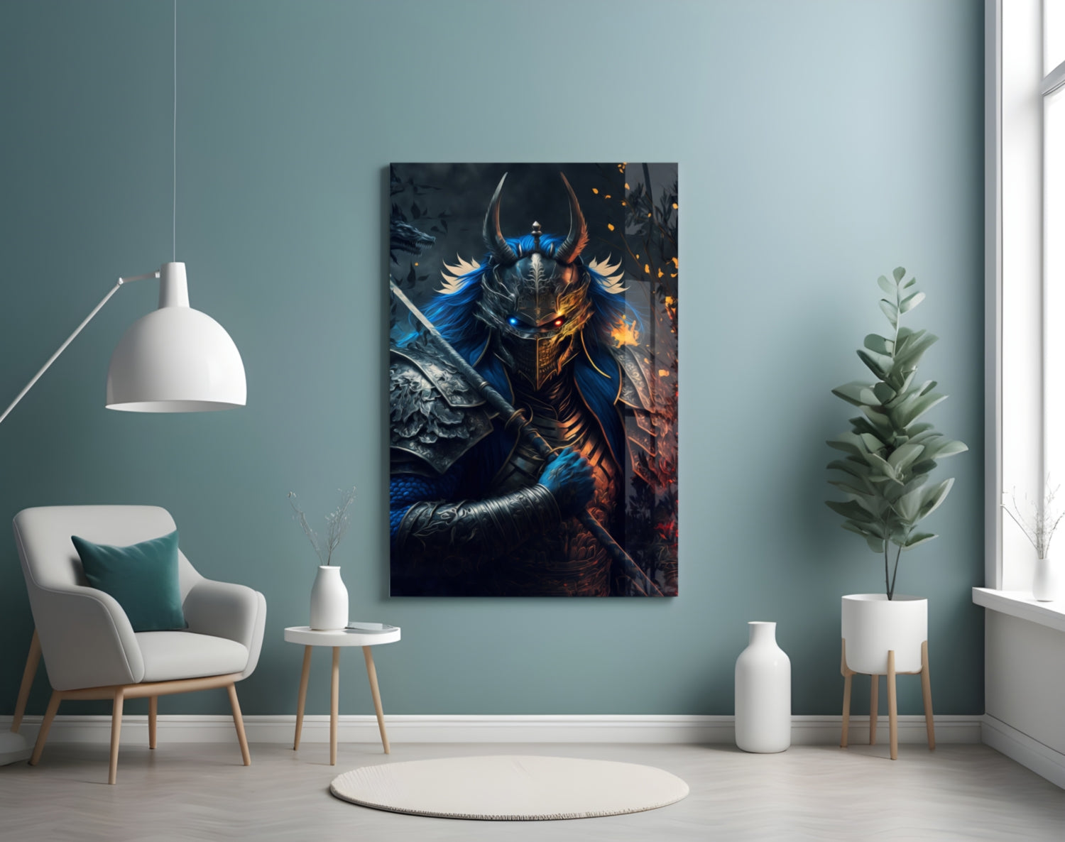 Lord Warrior Glass Wall Art || Designer Collection