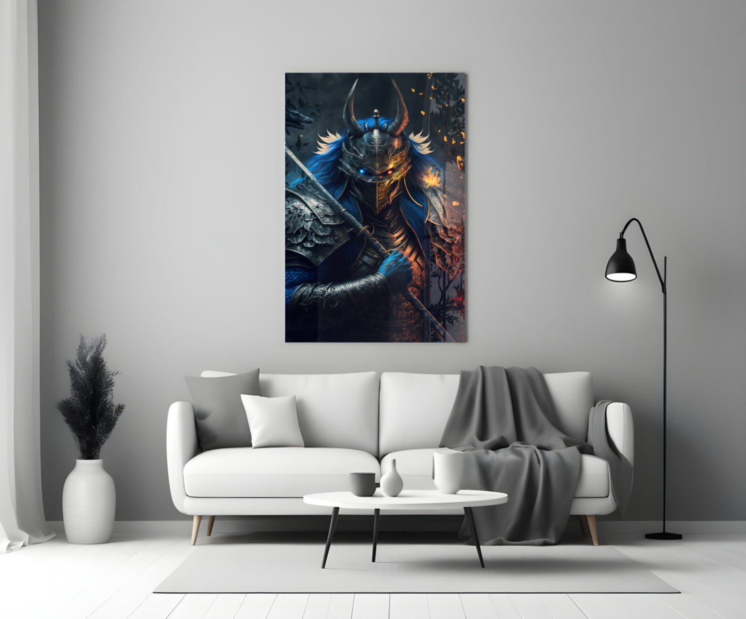 Lord Warrior Glass Wall Art || Designer Collection