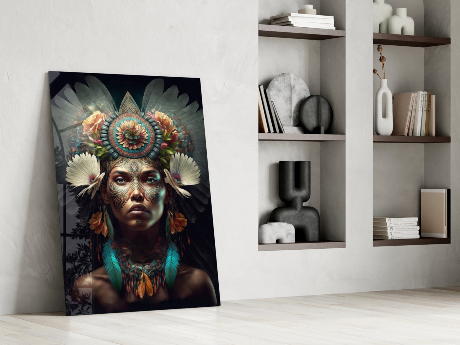 Flower Monarch Glass Wall Art || Designer Collection