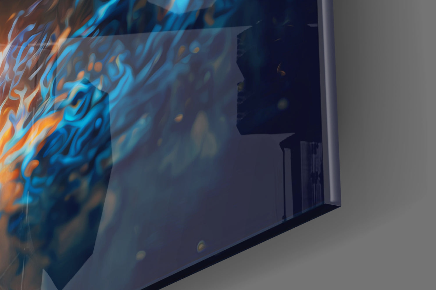 Flaming Anger Glass Wall Art || Designer Collection