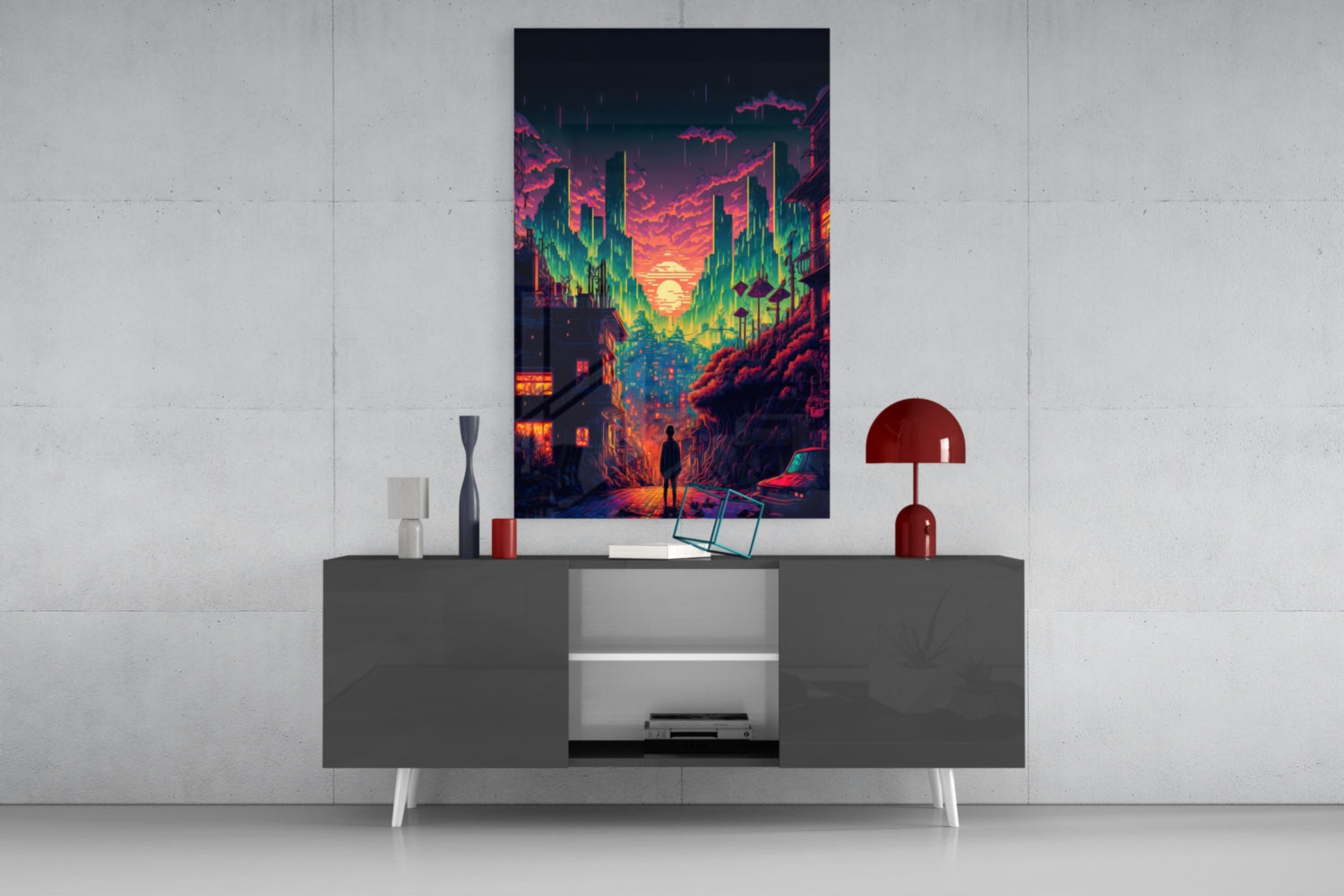 Walk to the New Life Glass Wall Art || Designers Collection