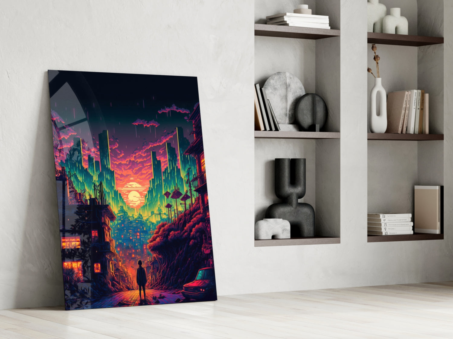Walk to the New Life Glass Wall Art || Designers Collection