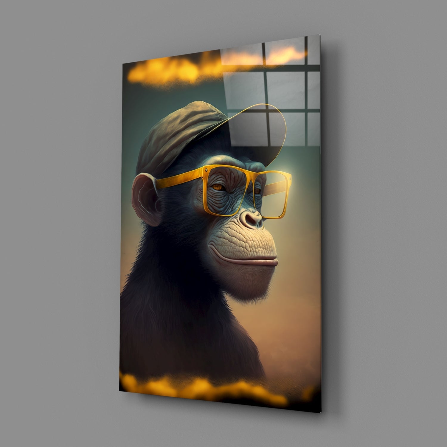 Wise Monkey Glass Wall Art || Designers Collection