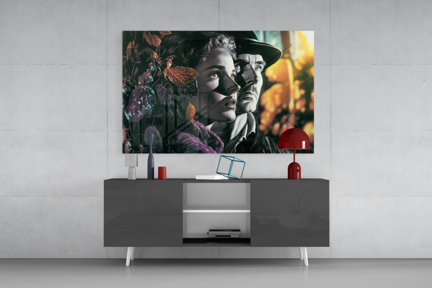 Nostalgic Scenes Glass Wall Art || Designer Collection