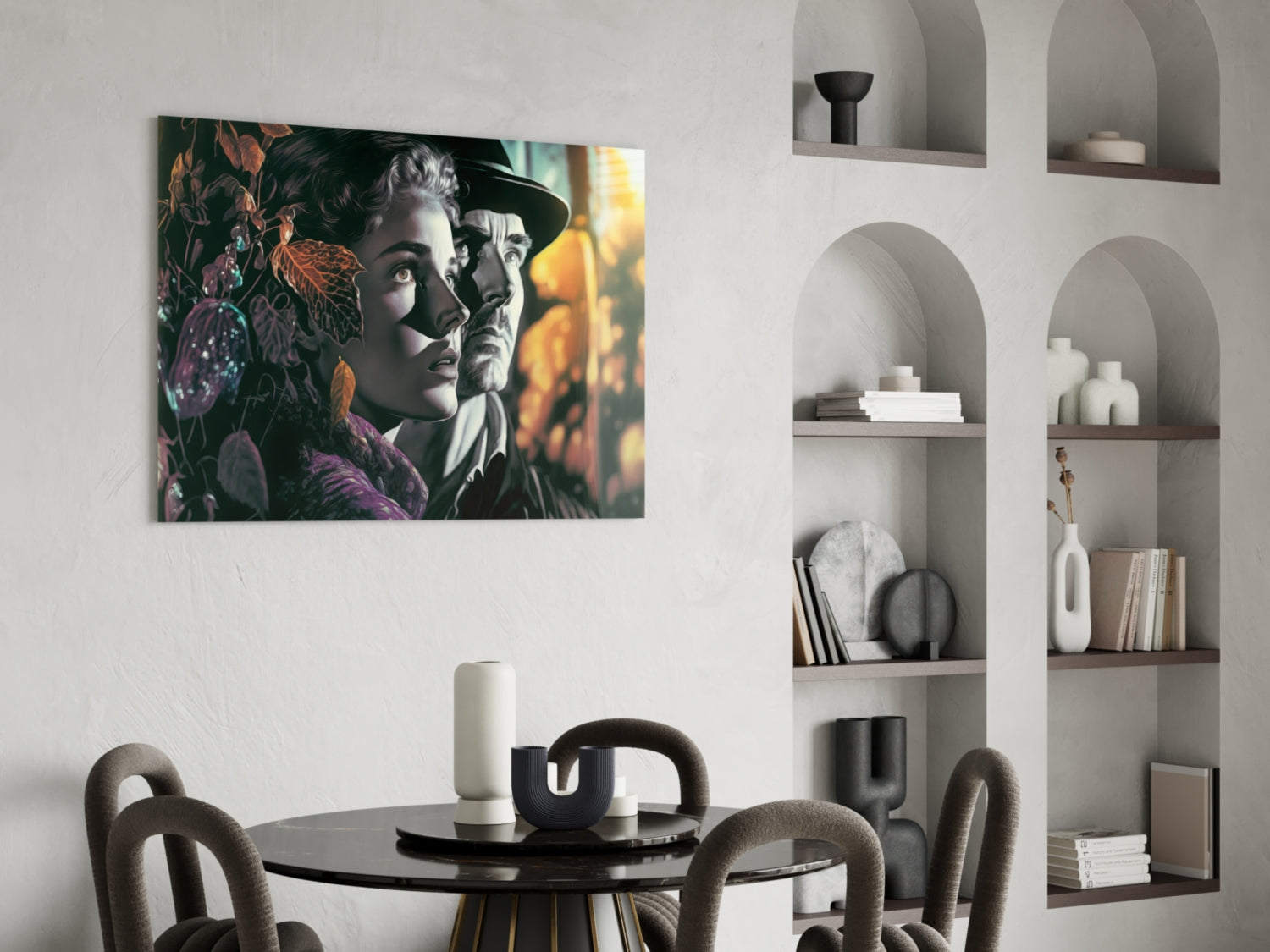 Nostalgic Scenes Glass Wall Art || Designer Collection