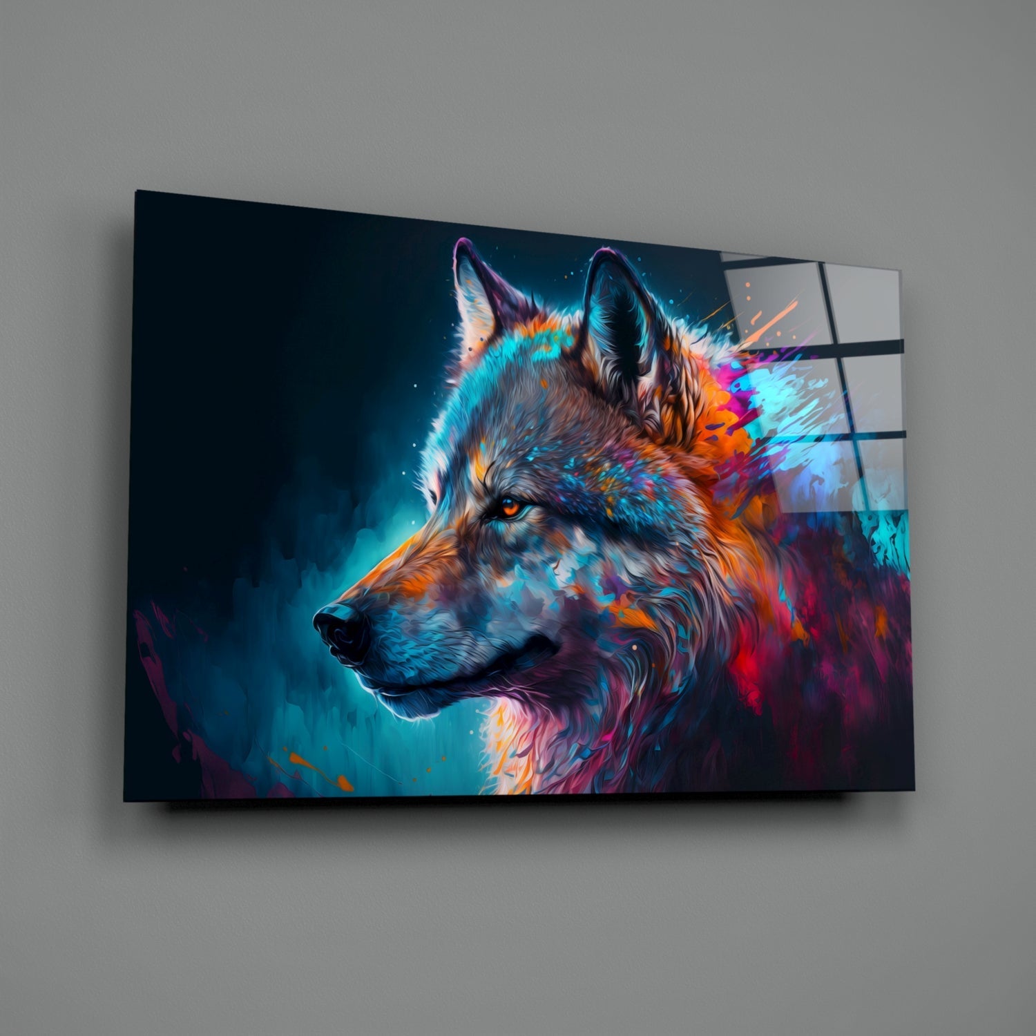 Freedom of the Wolf Glass Wall Art || Designer Collection
