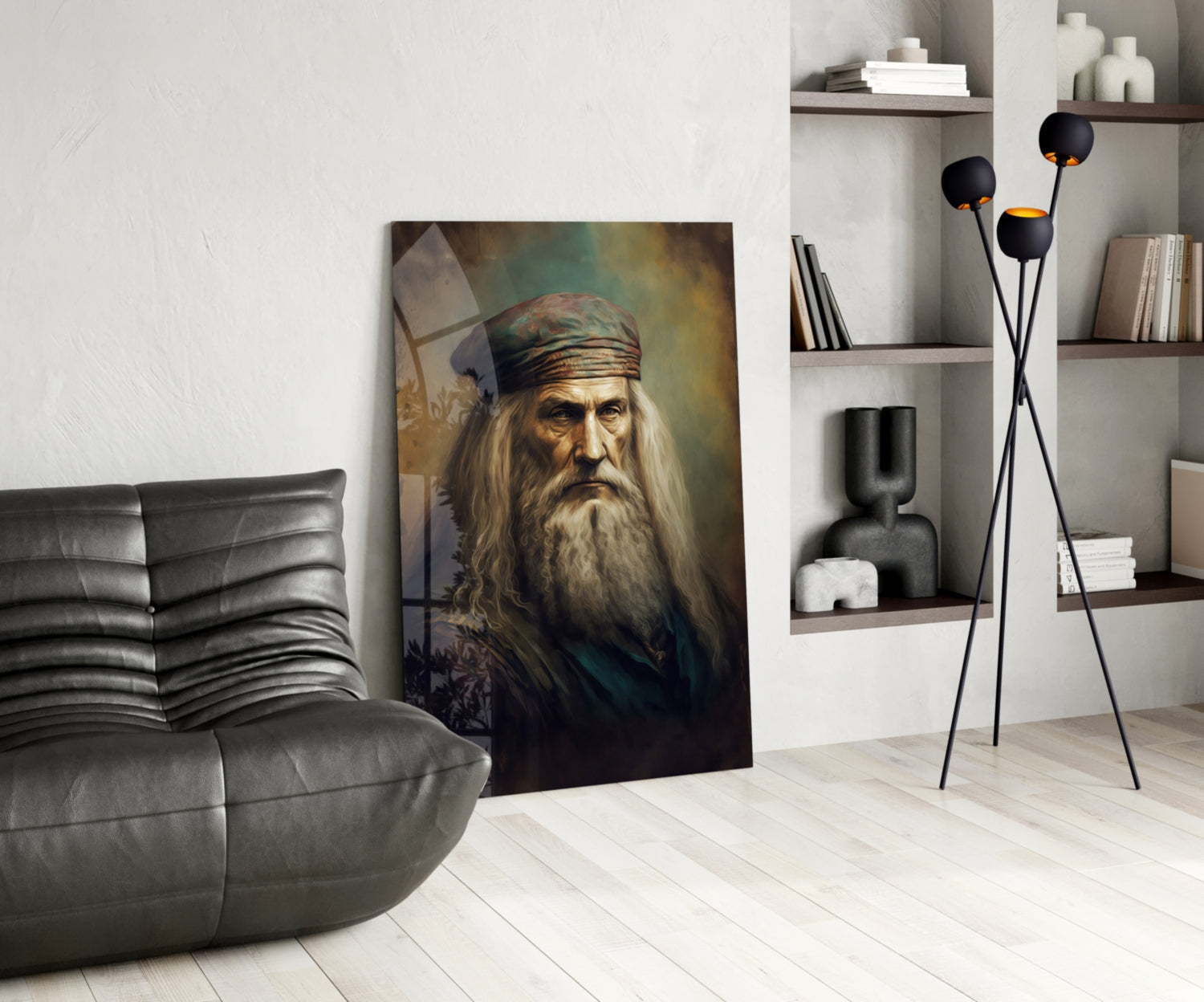 Leonardo da Vinci Glass Wall Art || Designer Collection