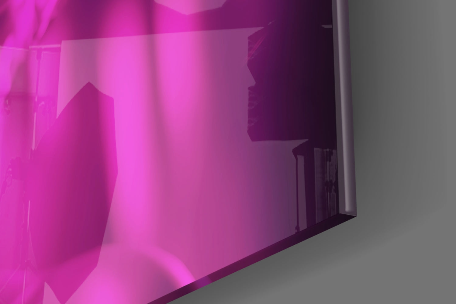 Neon Pink Blonde Portrait Glass Wall Art