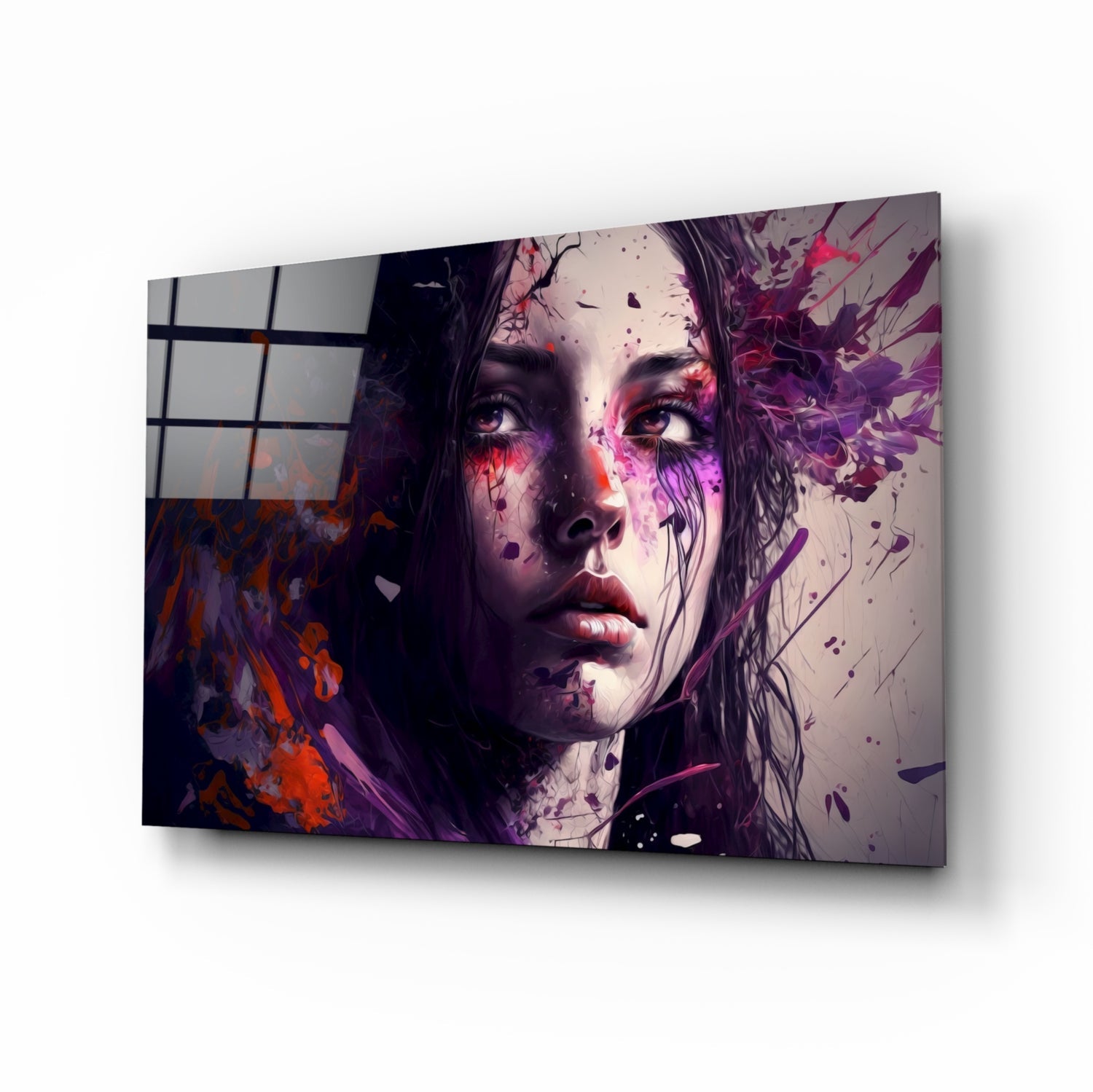 Beauty of a Sadness Glass Wall Art || Designer Collection