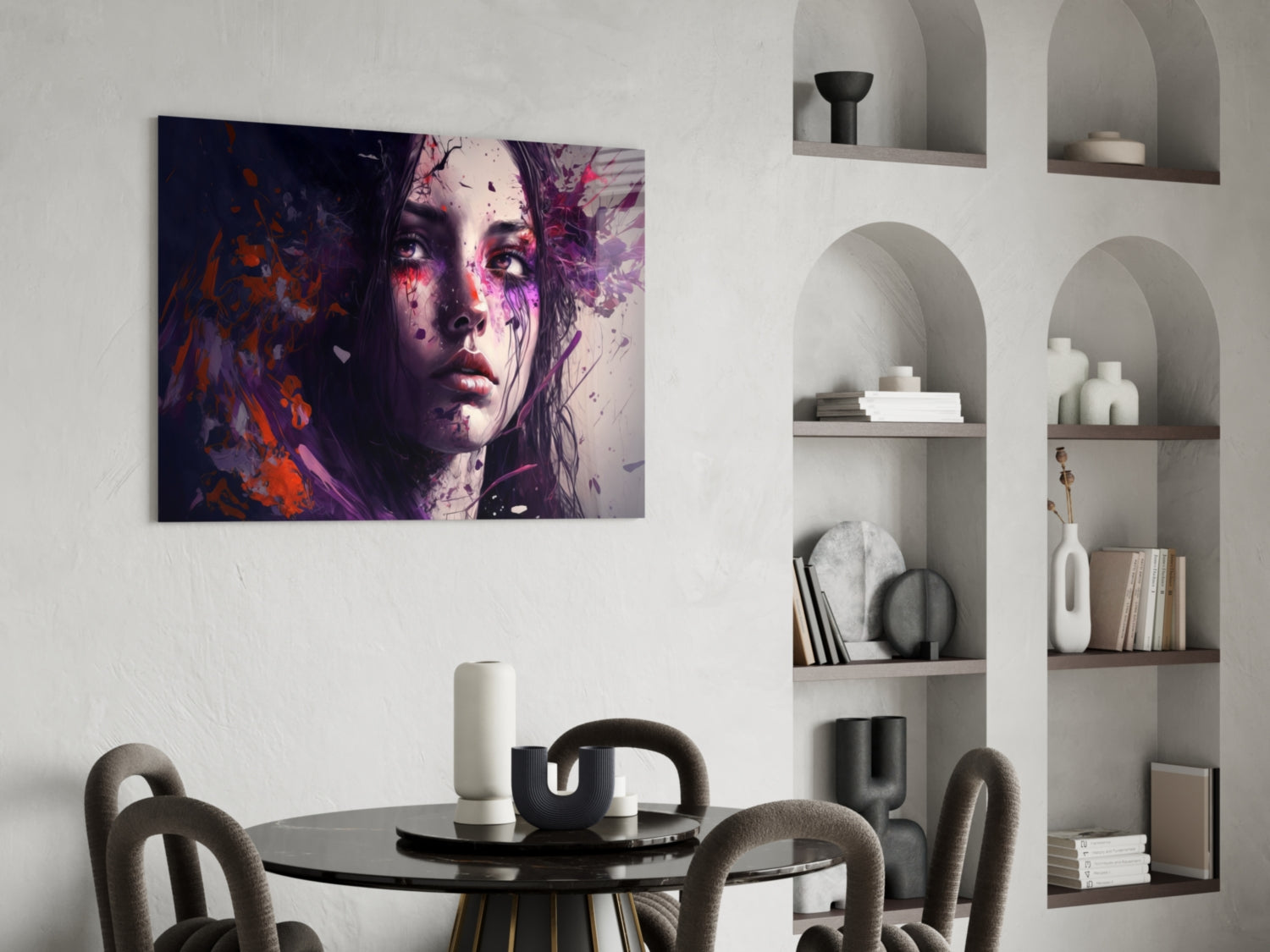 Beauty of a Sadness Glass Wall Art || Designer Collection