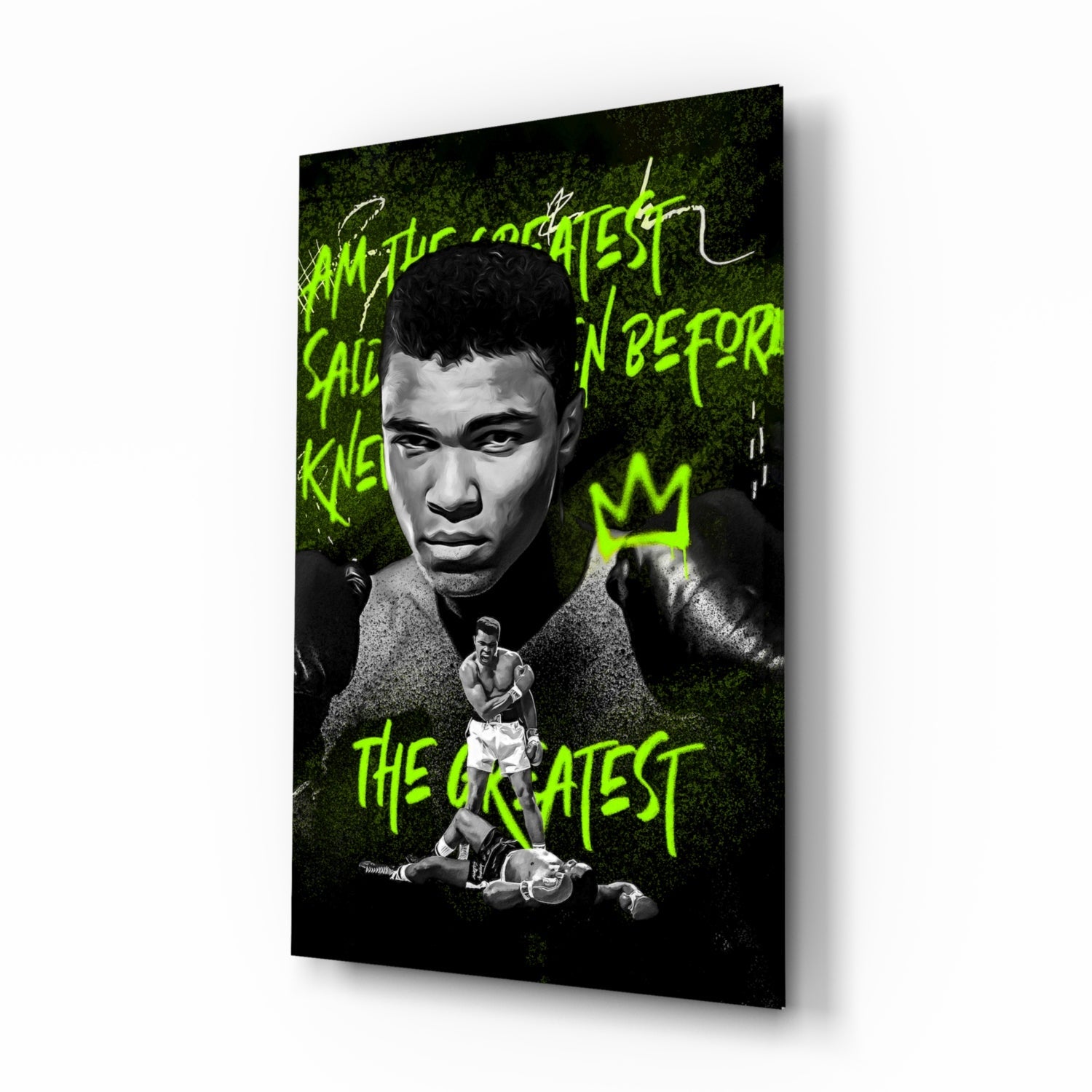 Boxing Ring Champion Glass Wall Art || Designer Collection