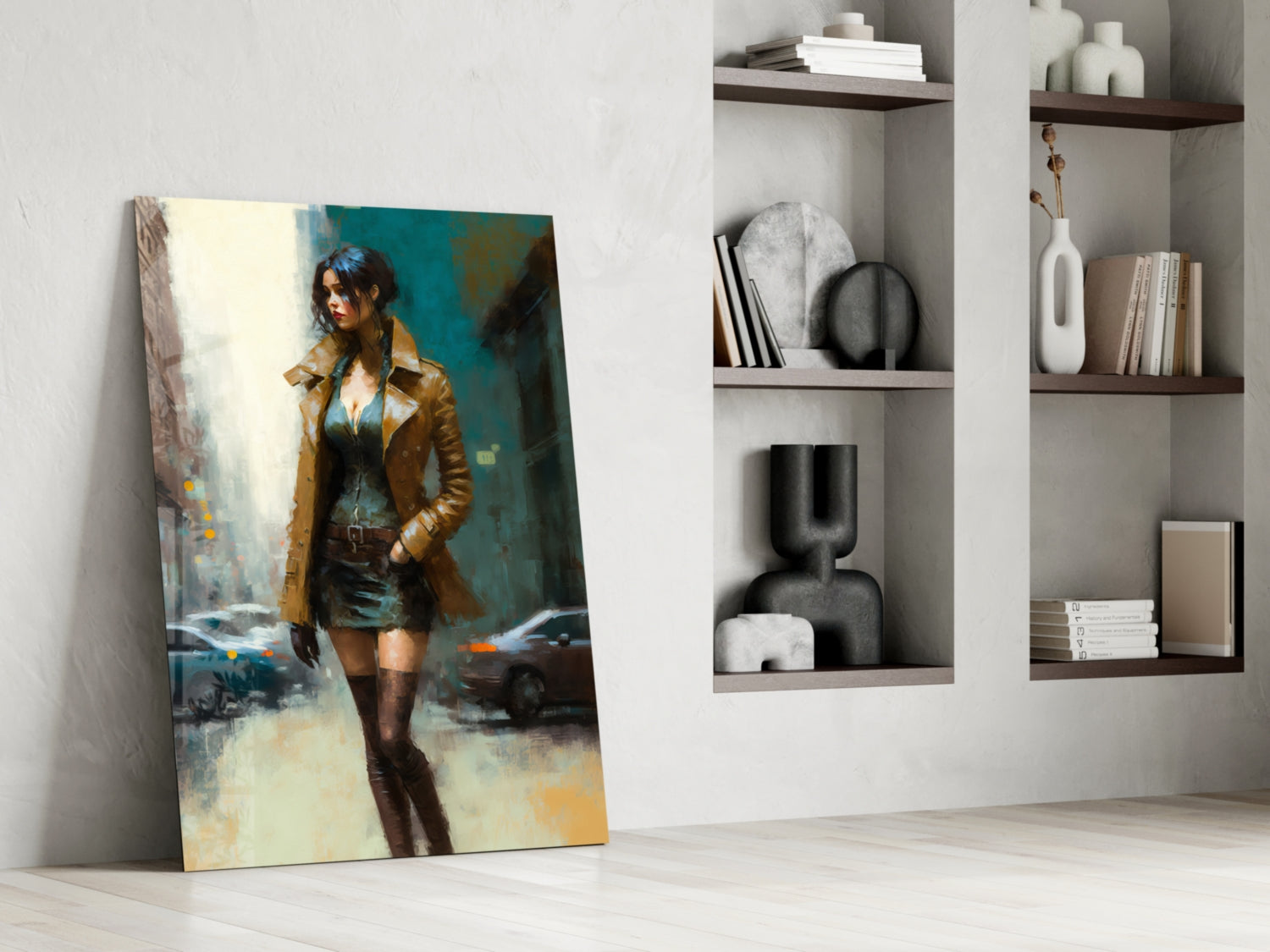 Pose Womanly Glass Wall Art || Designer Collection
