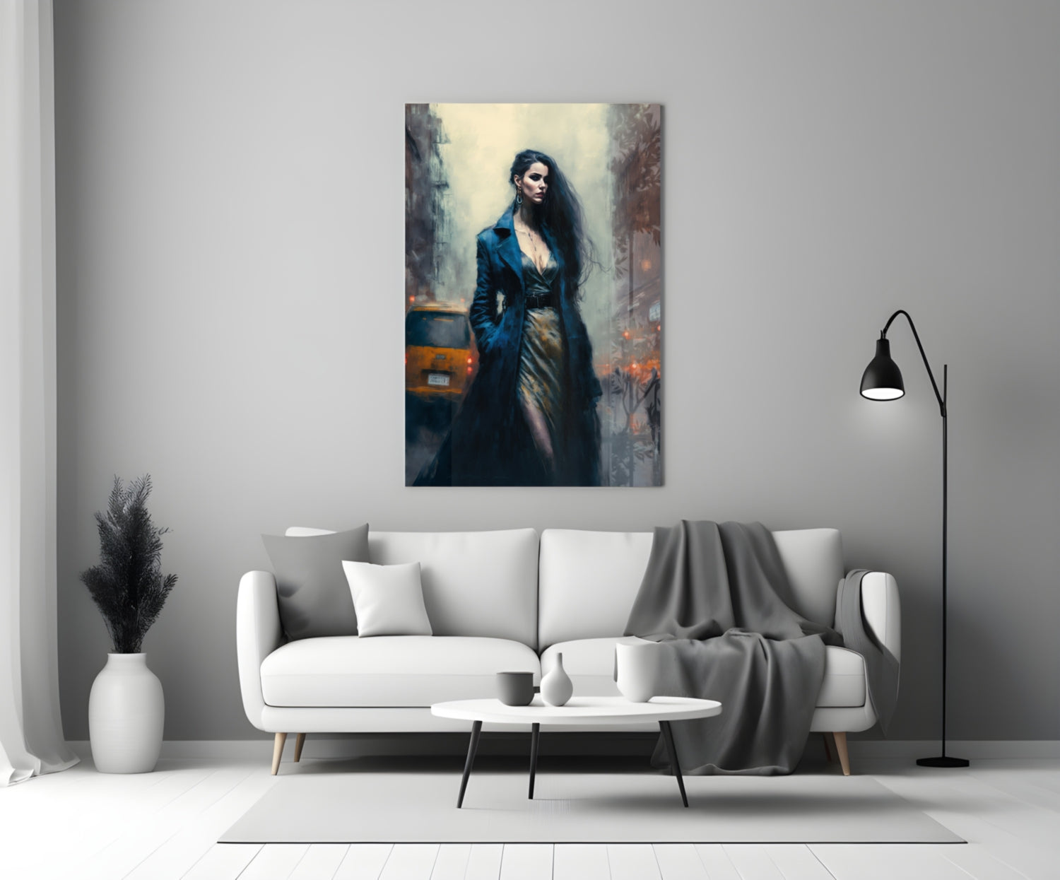 Stand Womanly Glass Wall Art || Designer Collection